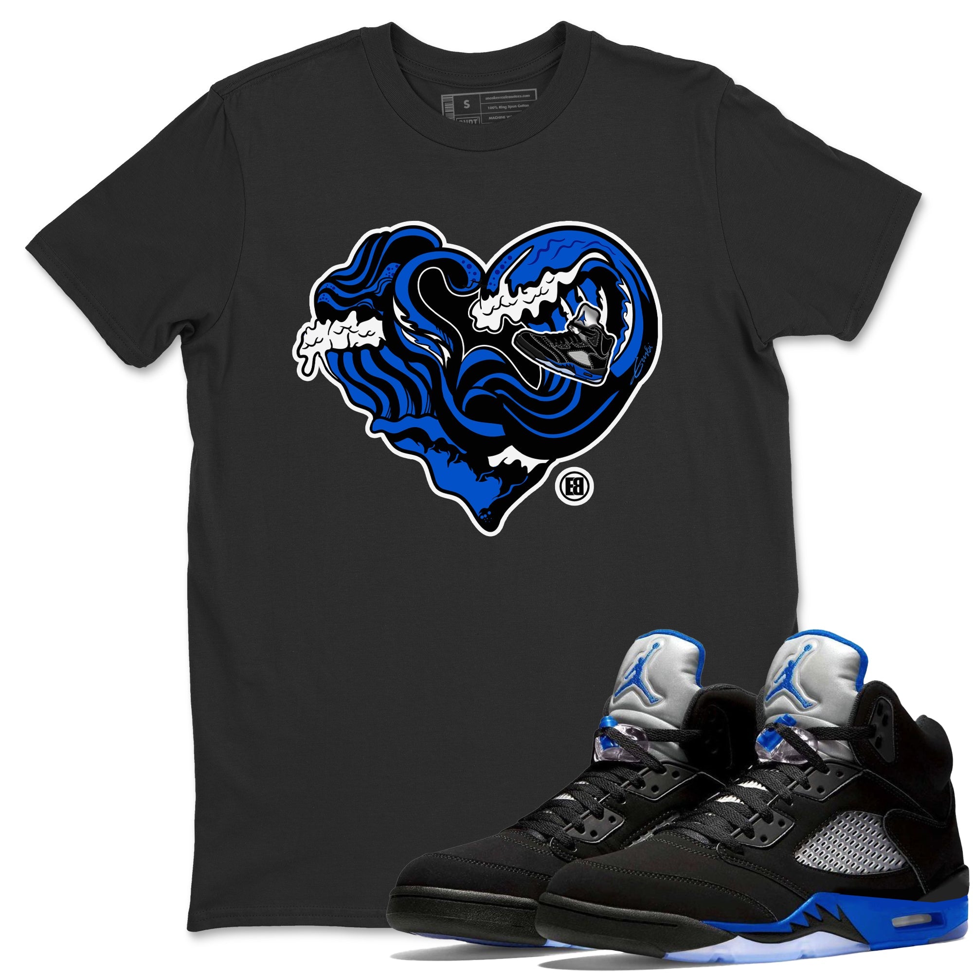 Ocean Love Unisex Tops - Air Jordan 5 Racer Blue