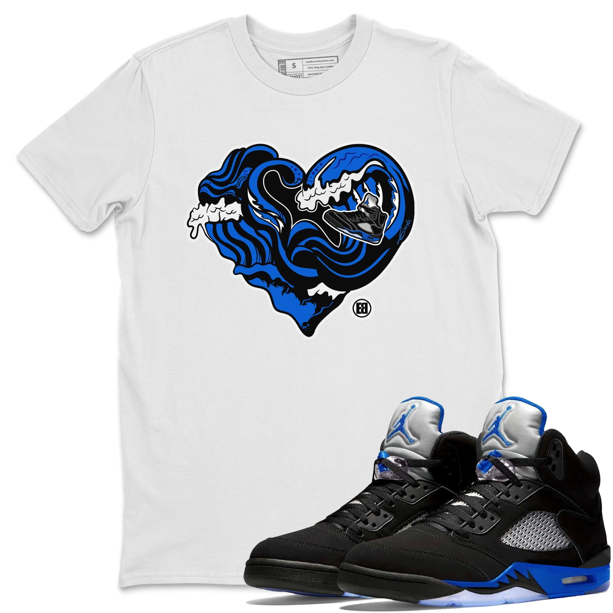 Ocean Love Unisex Tops - Air Jordan 5 Racer Blue