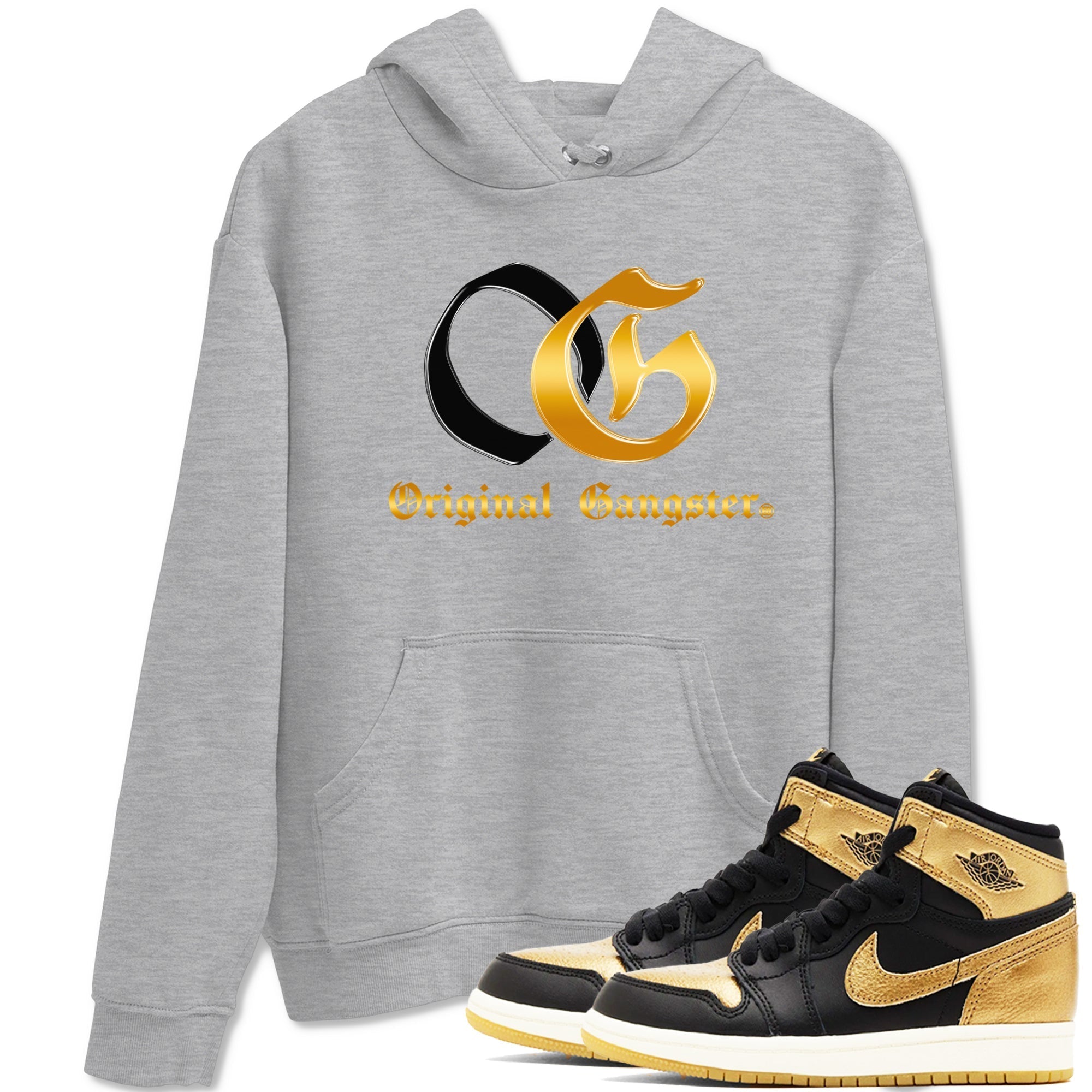 OG Original Gangster snkmatch Tees - Air Jordan 1 Black Black Metallic Gold