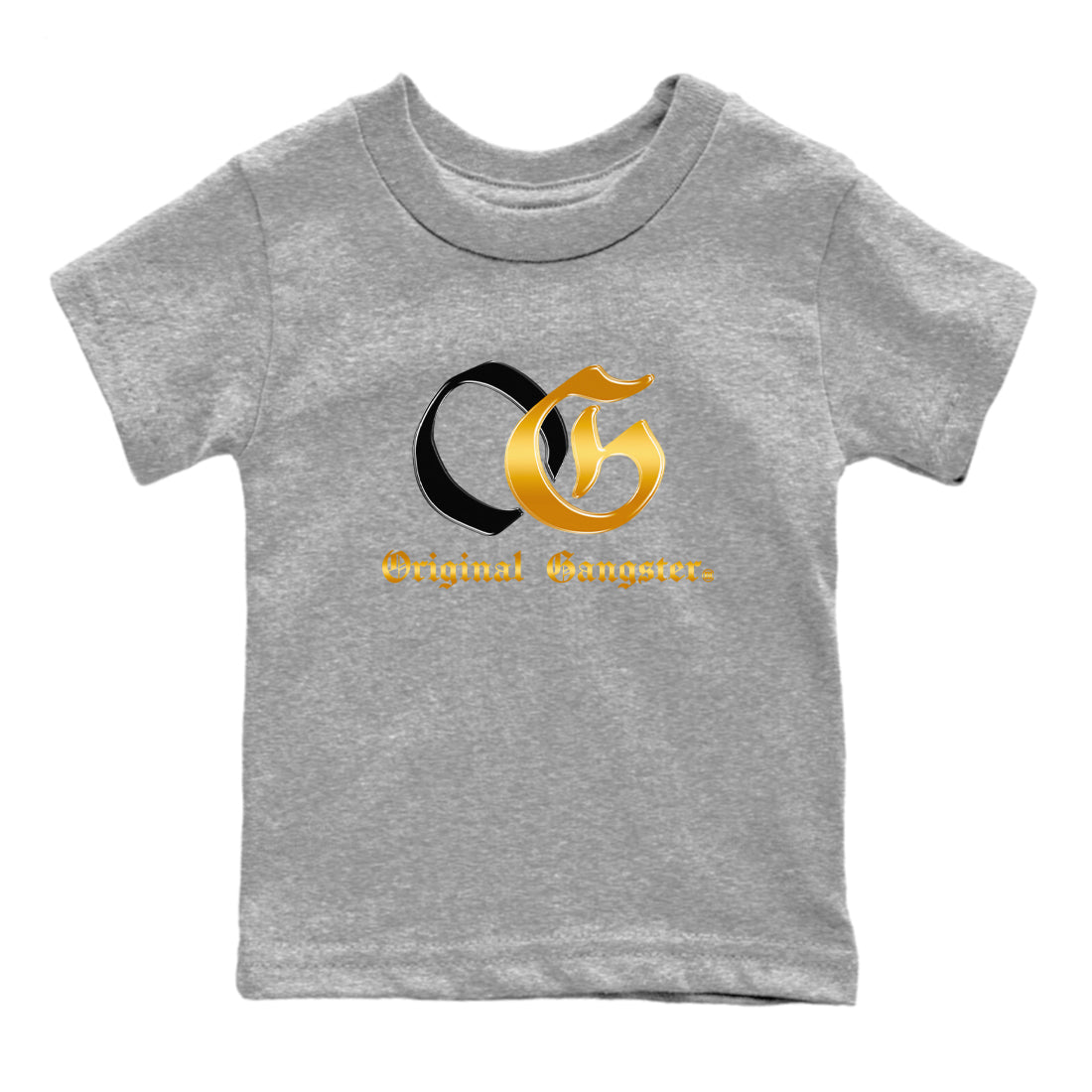 OG Original Gangster snkmatch Tees Kids - Air Jordan 1 Black Black Metallic Gold