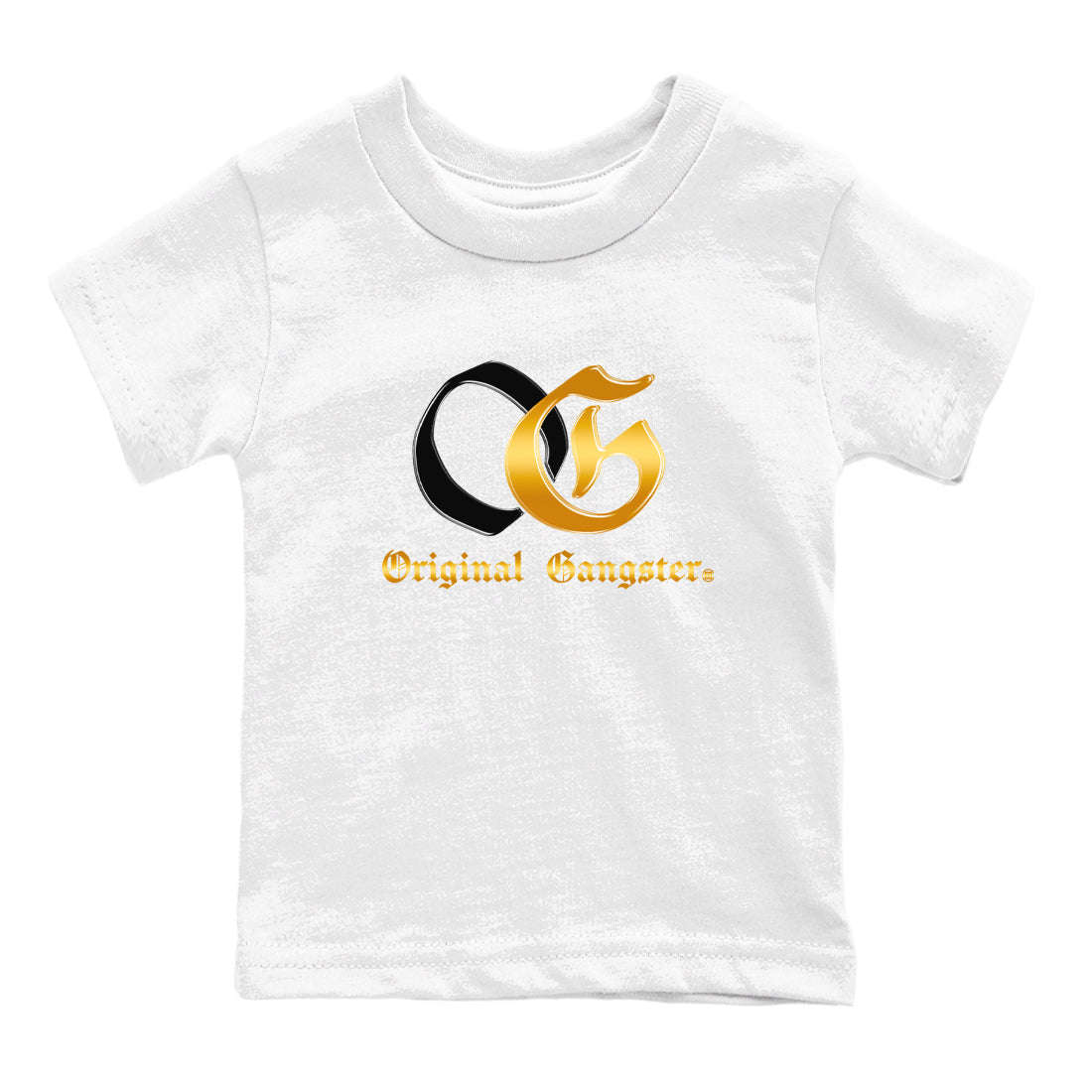 OG Original Gangster snkmatch Tees Kids - Air Jordan 1 Black Black Metallic Gold