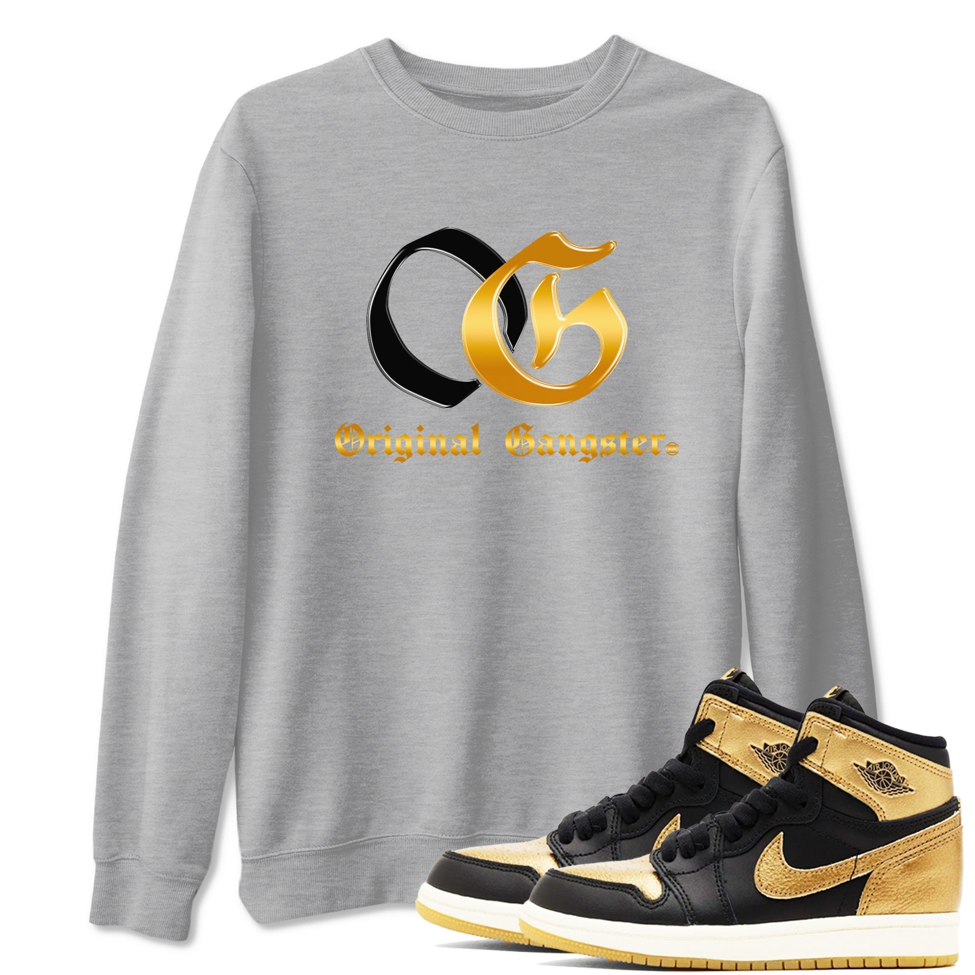 OG Original Gangster snkmatch Tees - Air Jordan 1 Black Black Metallic Gold