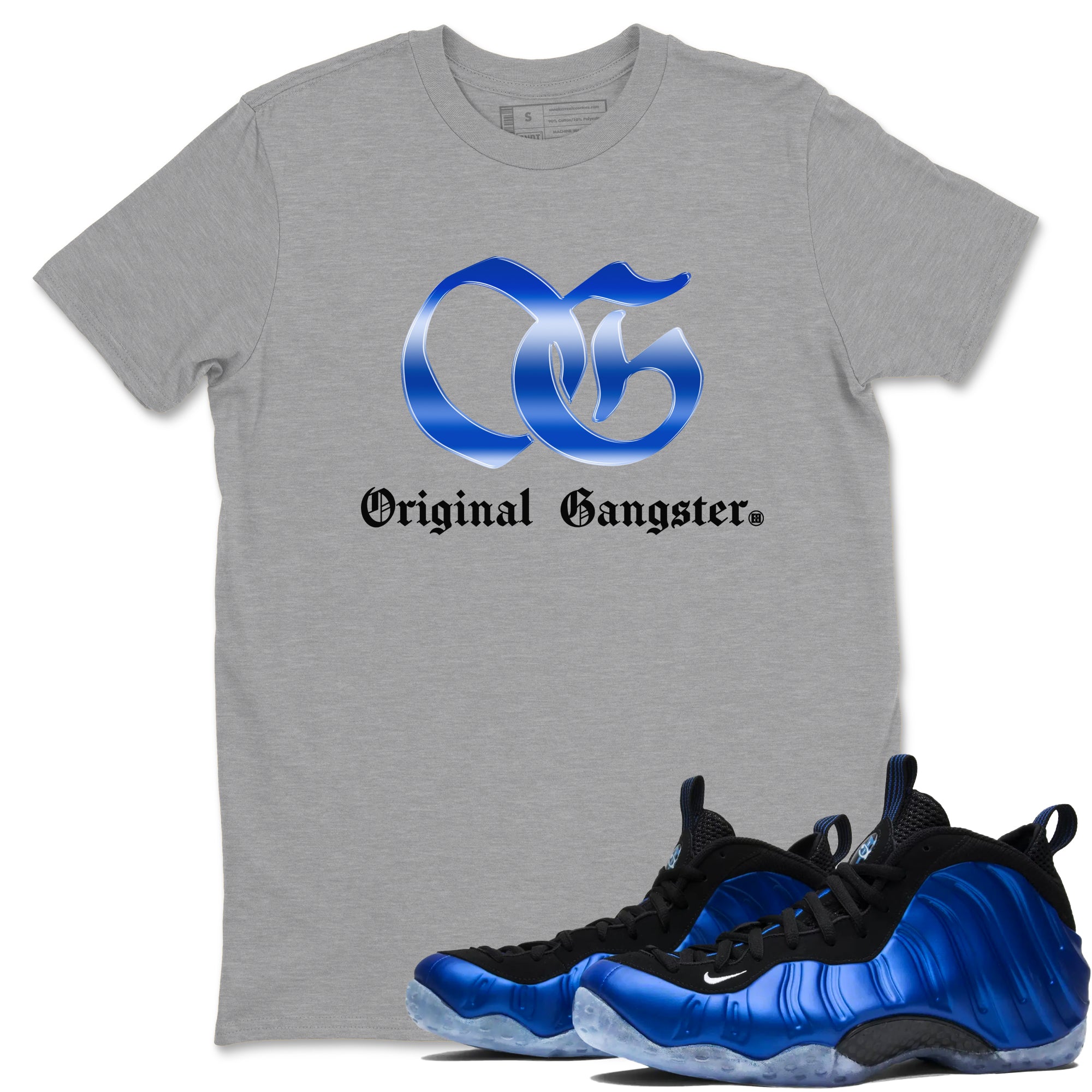 OG Gangster snkmatch Tees - Air Foamposite One Royal