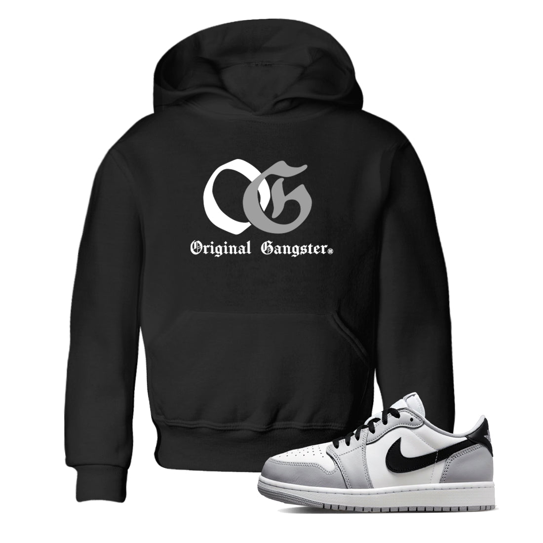 OG Original Gangster snkmatch Tees Kids - Air Jordan 1 Wolf Grey