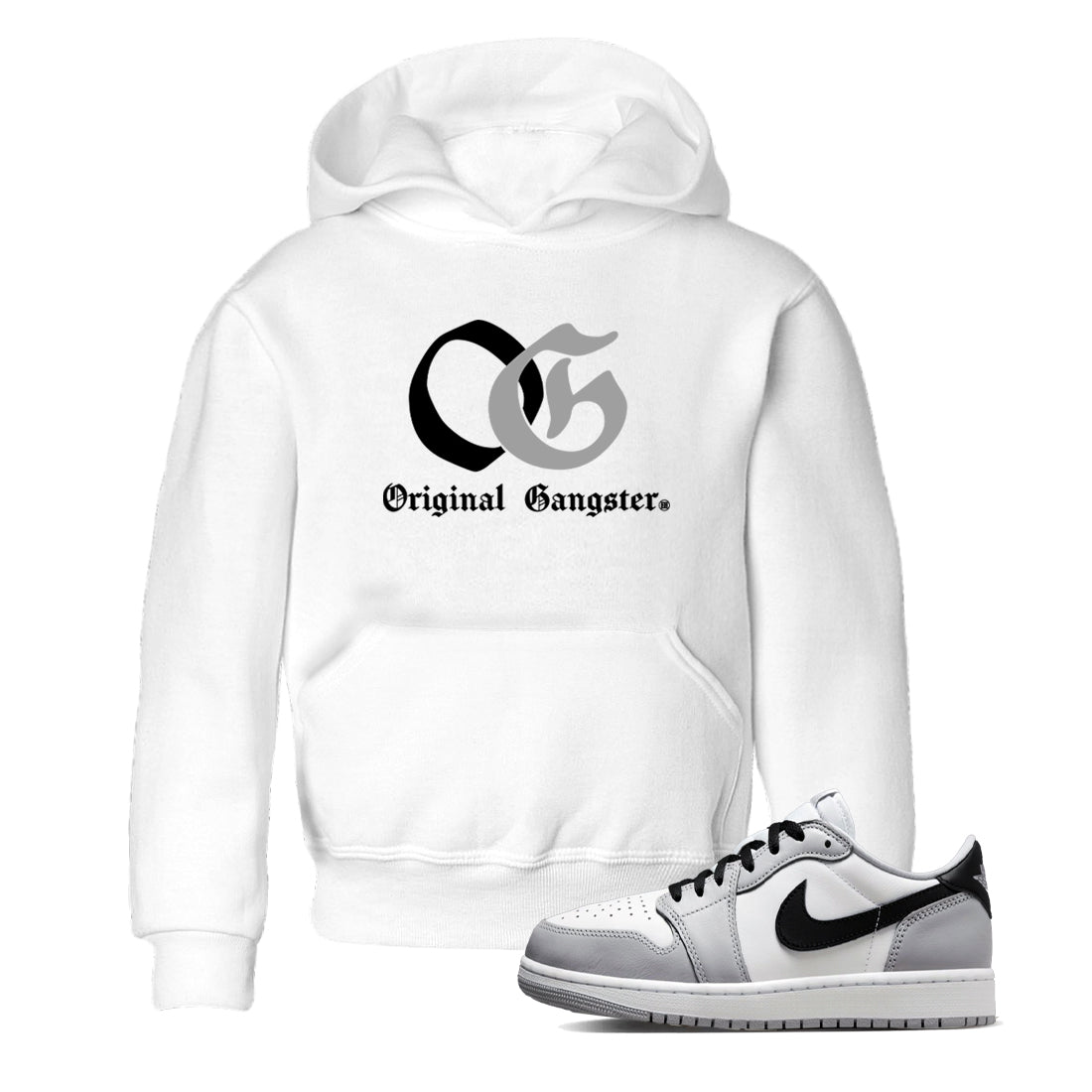 OG Original Gangster snkmatch Tees Kids - Air Jordan 1 Wolf Grey