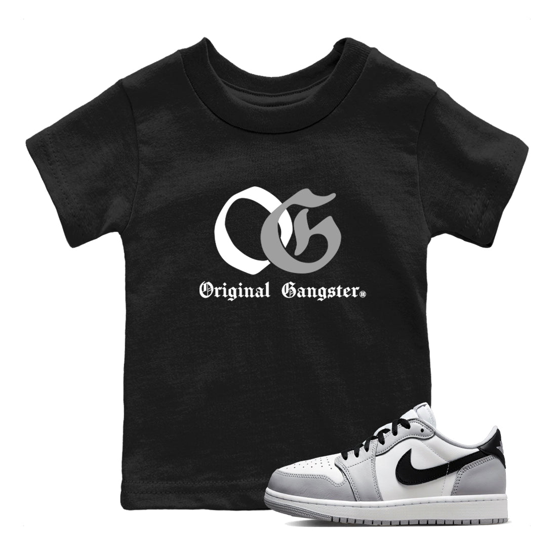 OG Original Gangster snkmatch Tees Kids - Air Jordan 1 Wolf Grey