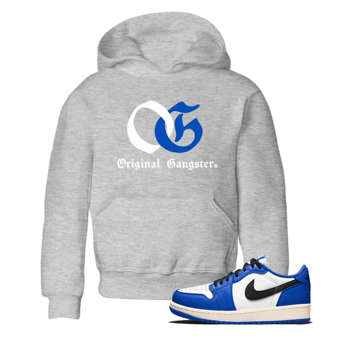 OG Original Gangster snkmatch Tees Kids - Air Jordan 1 Game Royal