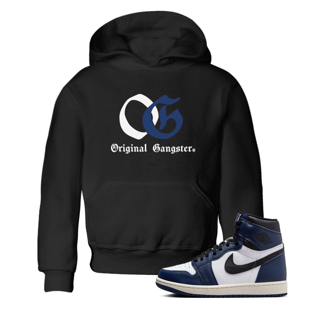 OG Original Gangster snkmatch Tees Kids - Air Jordan 1 Midnight Navy
