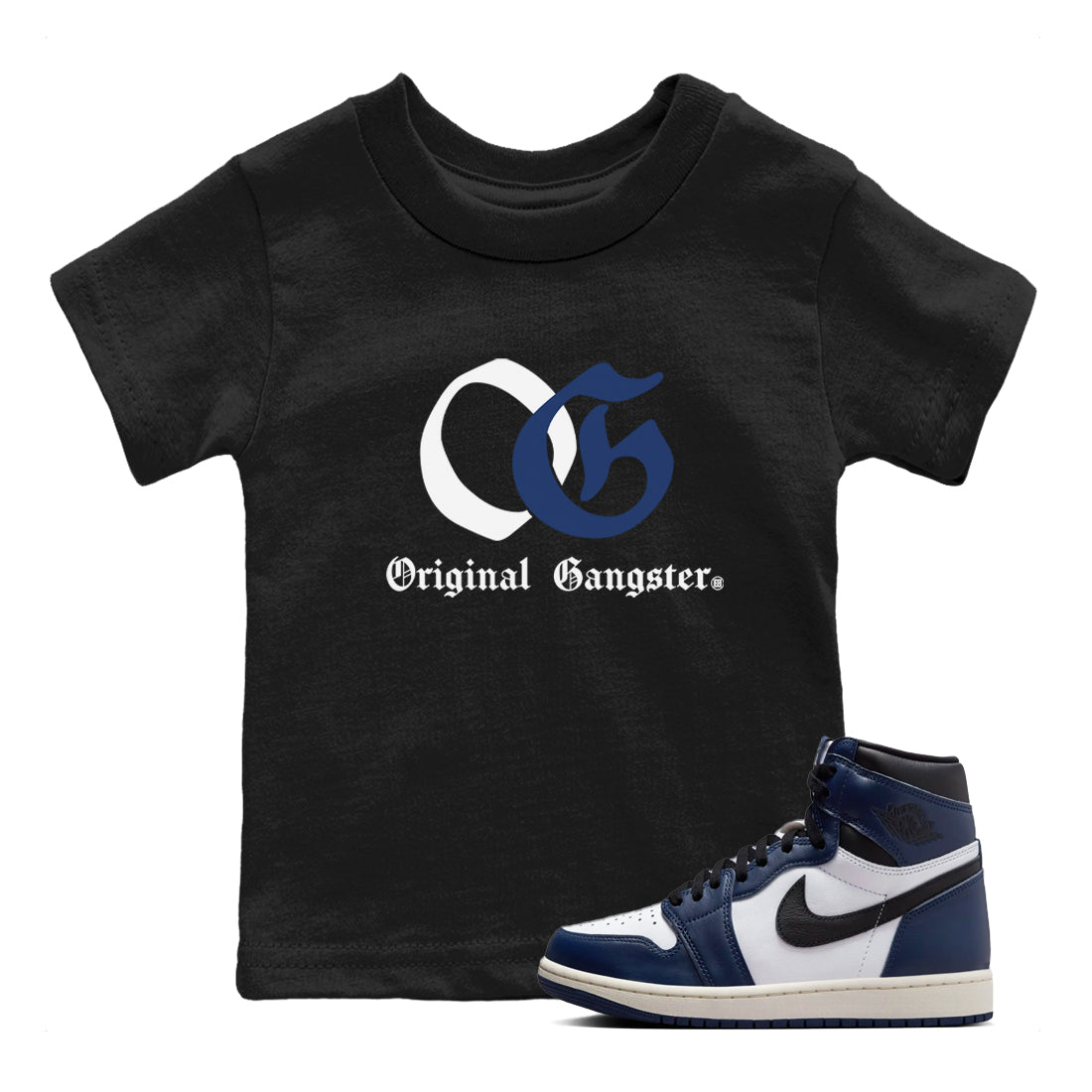 OG Original Gangster snkmatch Tees Kids - Air Jordan 1 Midnight Navy