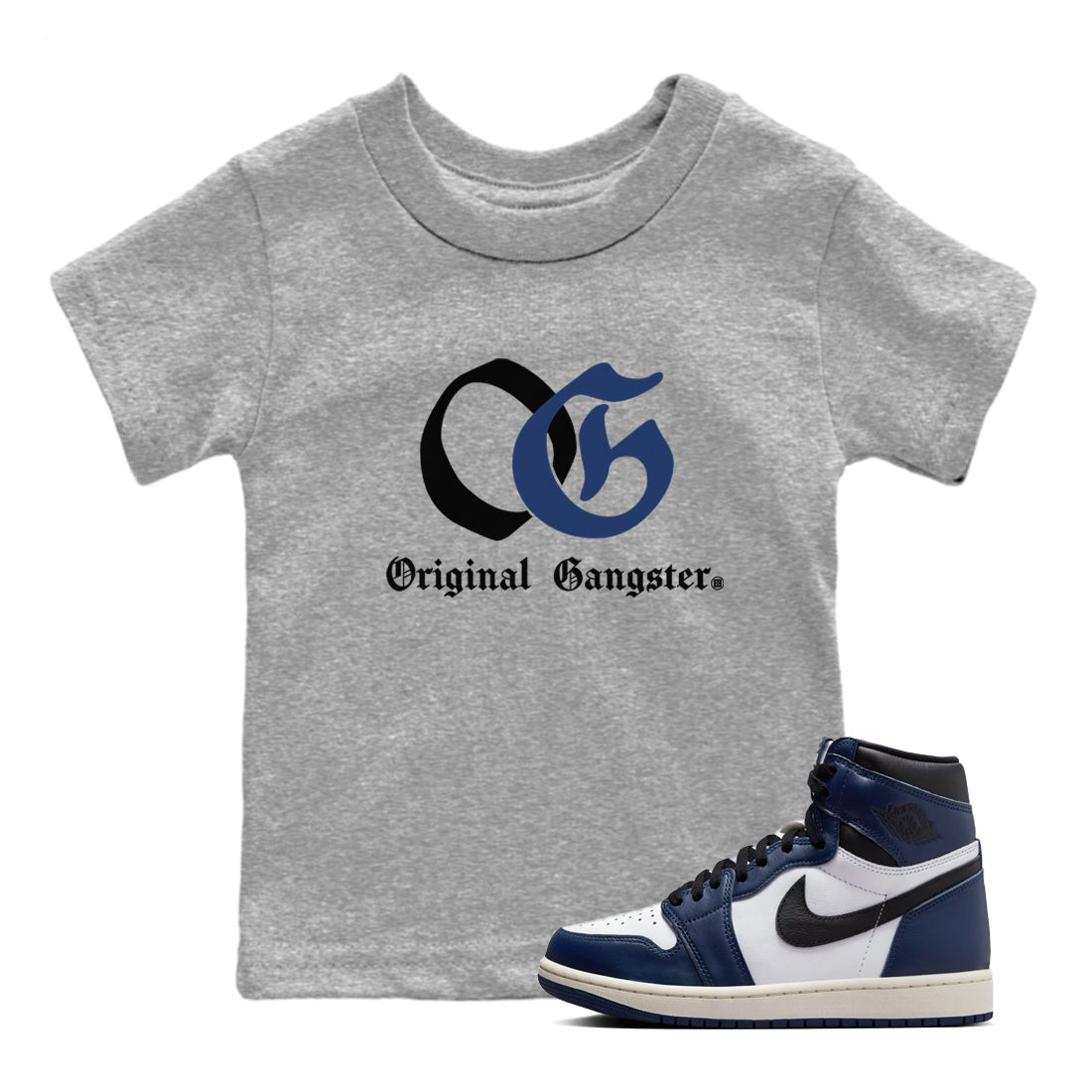 OG Original Gangster snkmatch Tees Kids - Air Jordan 1 Midnight Navy