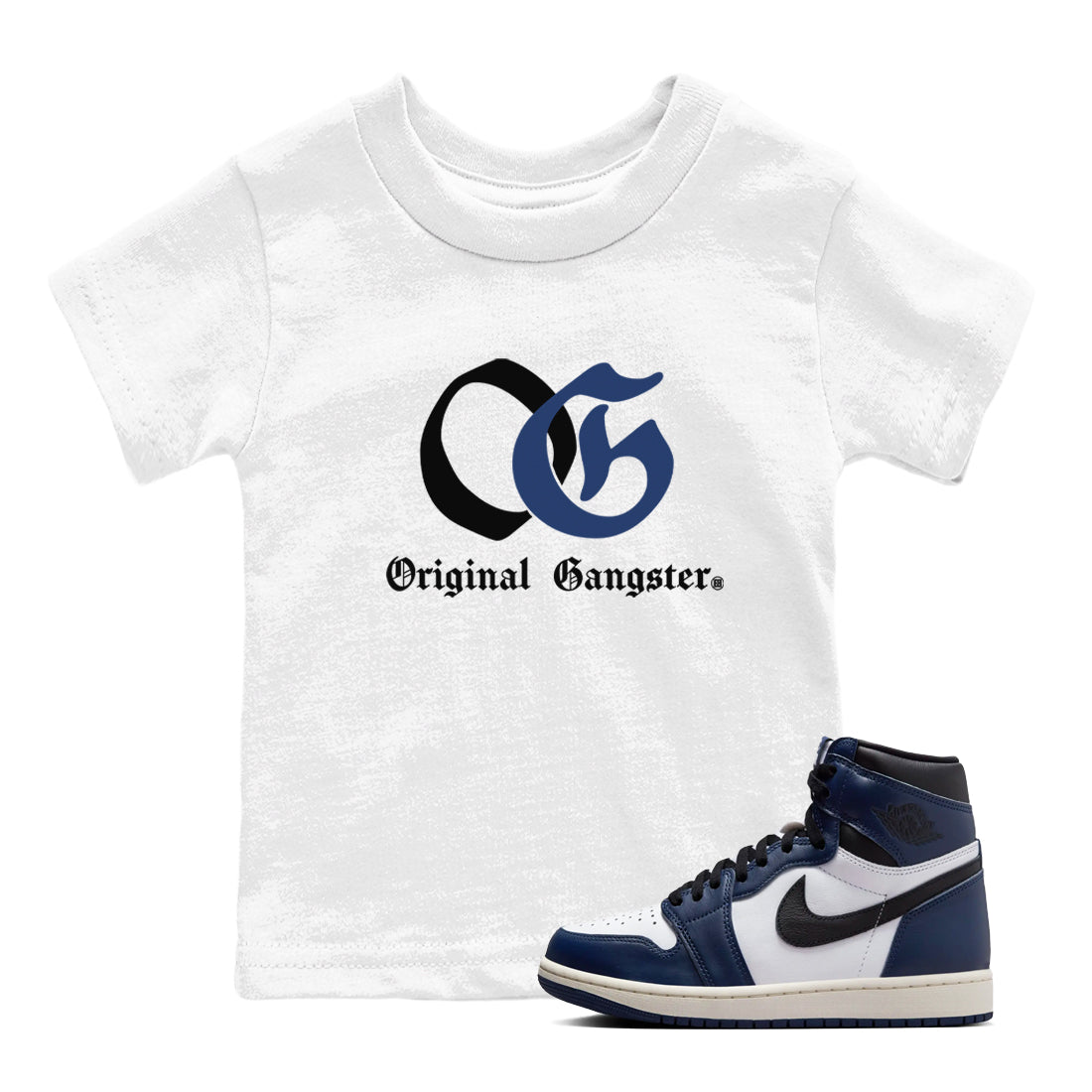 OG Original Gangster snkmatch Tees Kids - Air Jordan 1 Midnight Navy