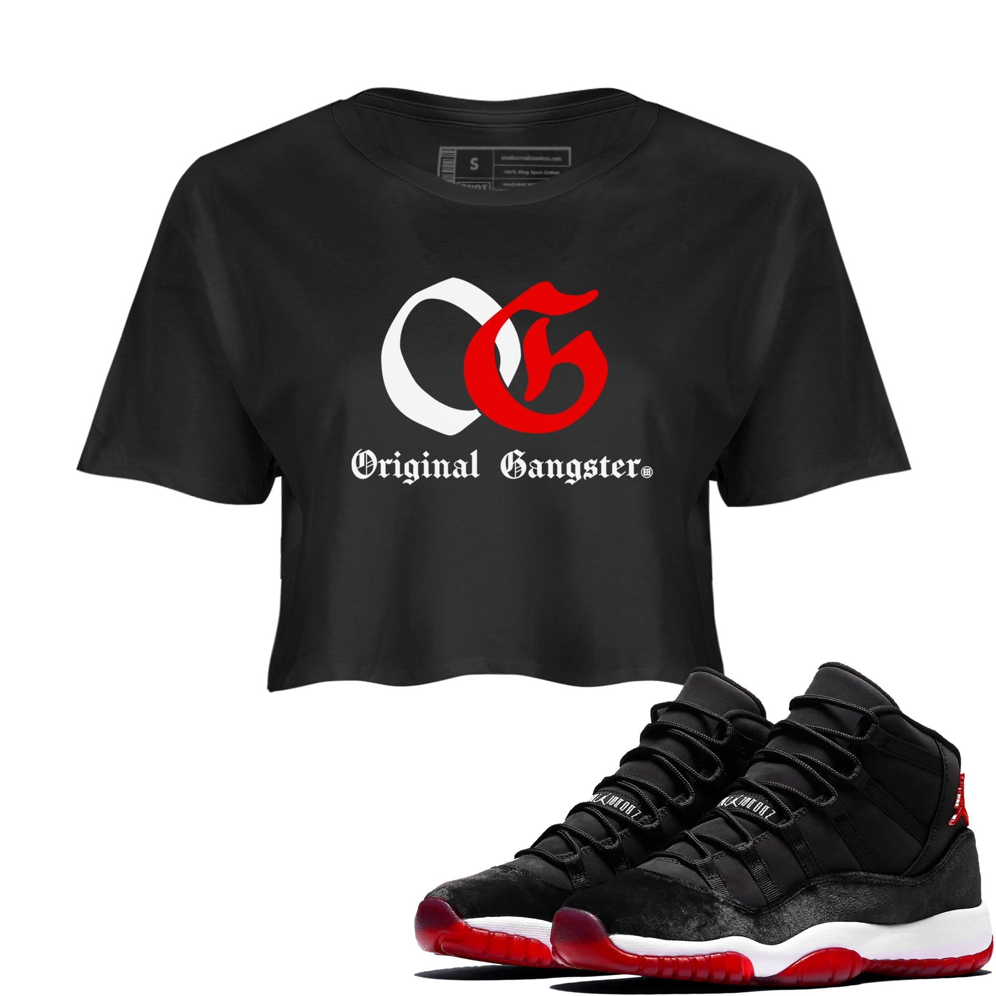 OG Original Gangster snkmatch Women's Top - Air Jordan 11 Bred Velvet