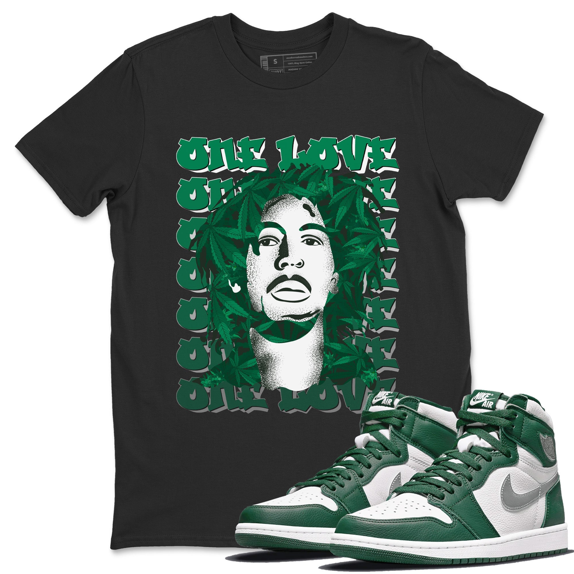 One Love Unisex Tops - Air Jordan 1 Gorge Green