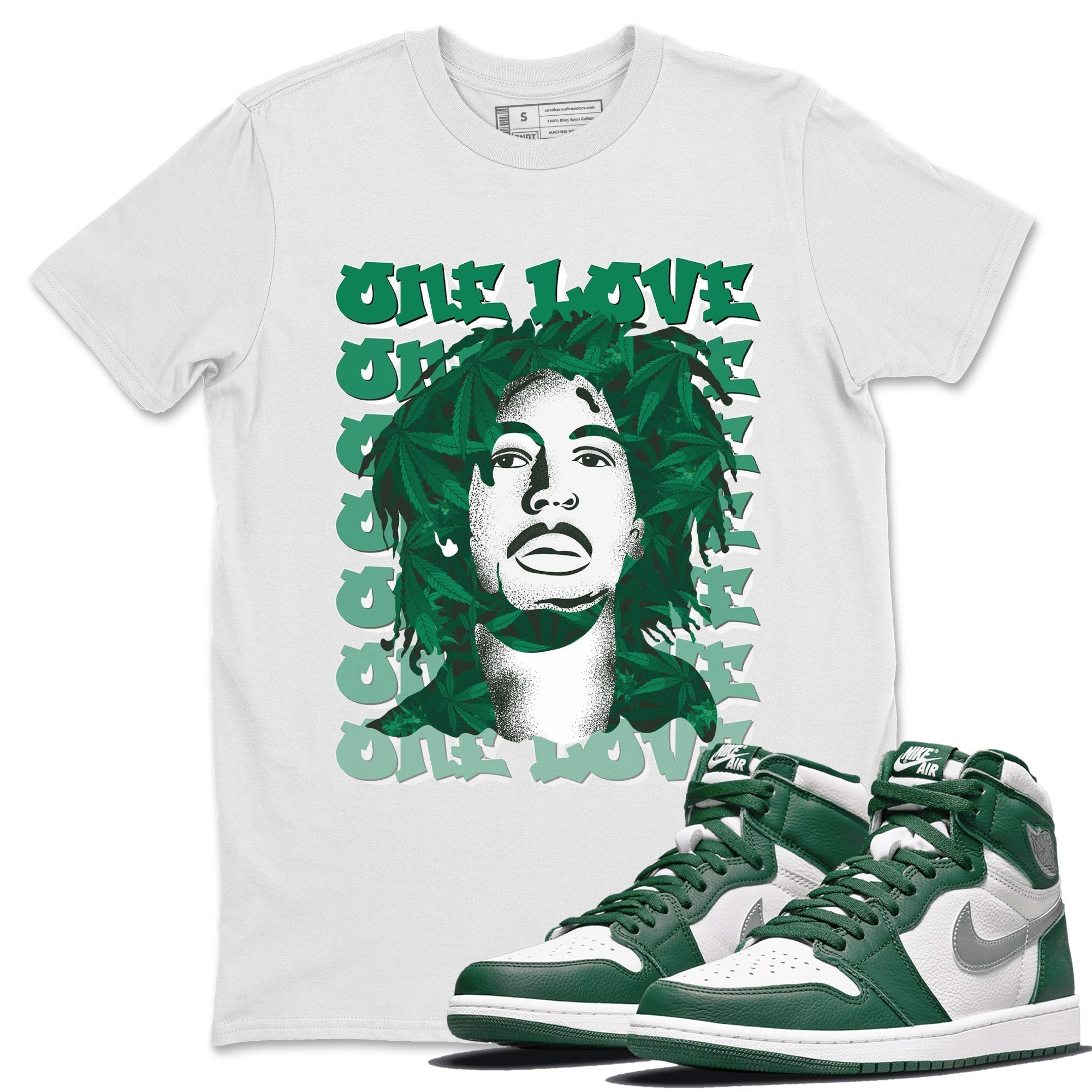 One Love Unisex Tops - Air Jordan 1 Gorge Green