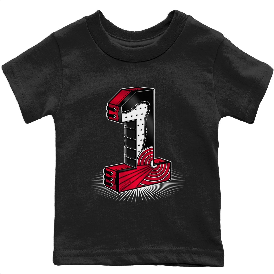 One Statue Kids Tops - Air Jordan 1 Bred Patent