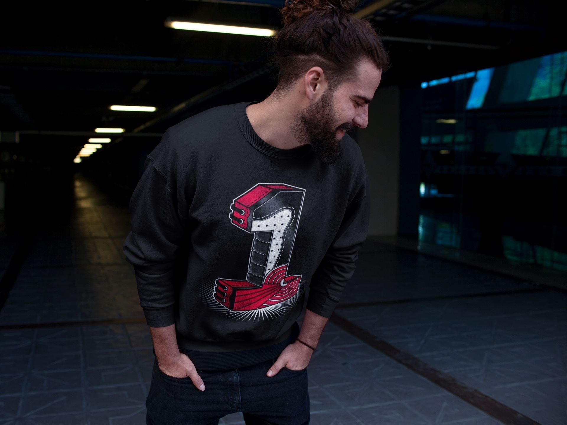 One Statue Unisex Tops - Air Jordan 1 Bred Patent