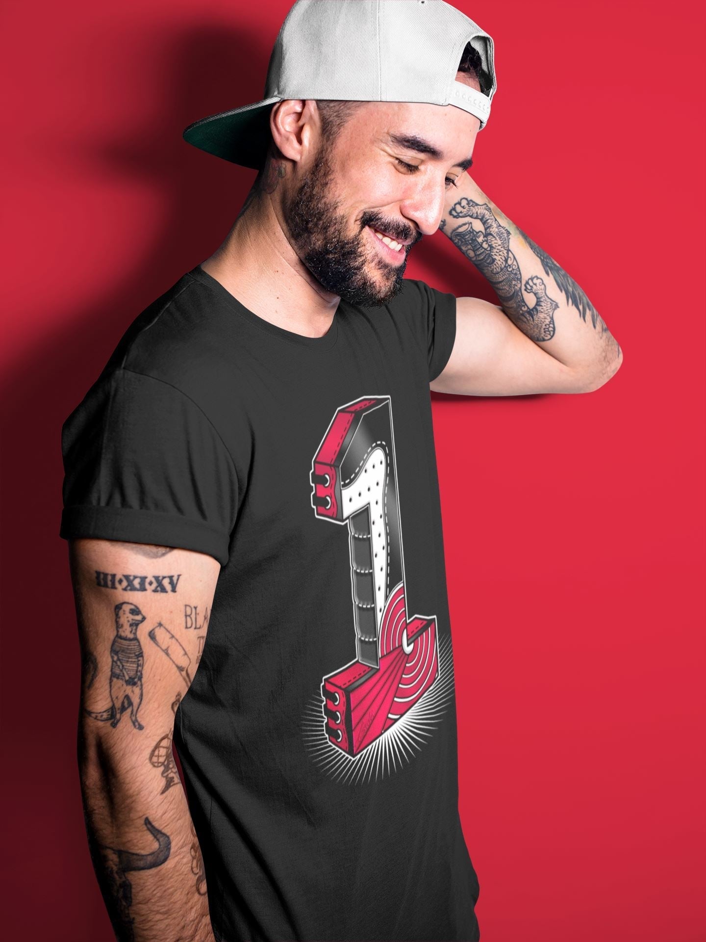 One Statue Unisex Tops - Air Jordan 1 Bred Patent