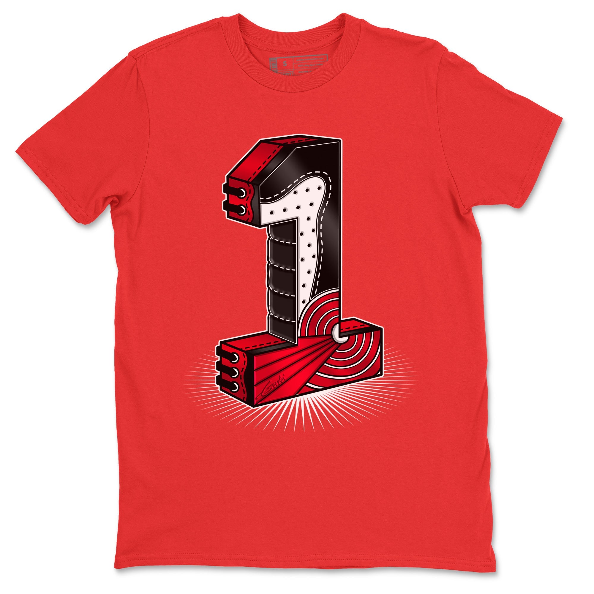 One Statue Unisex Tops - Air Jordan 1 Bred Patent