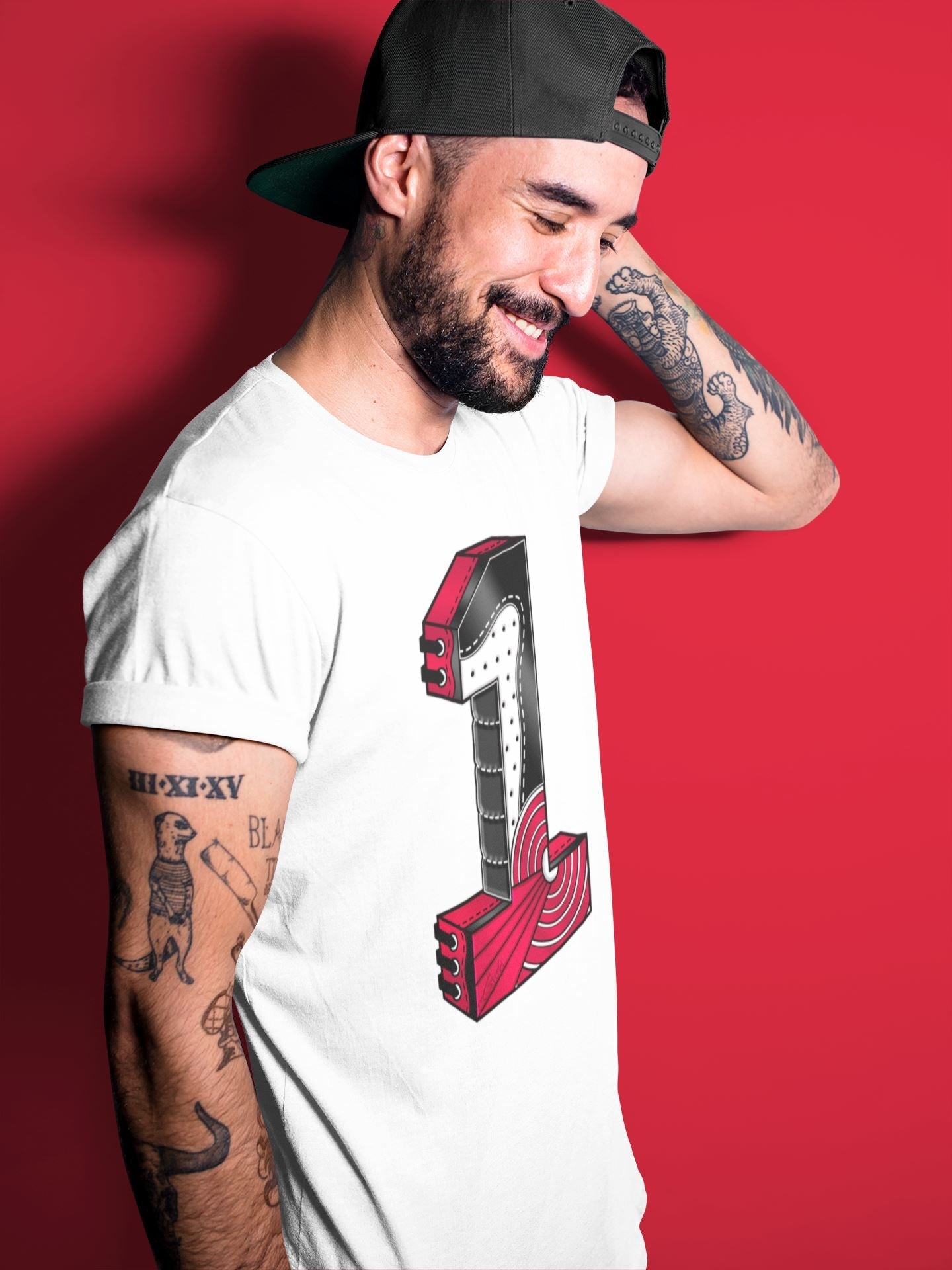 One Statue Unisex Tops - Air Jordan 1 Bred Patent