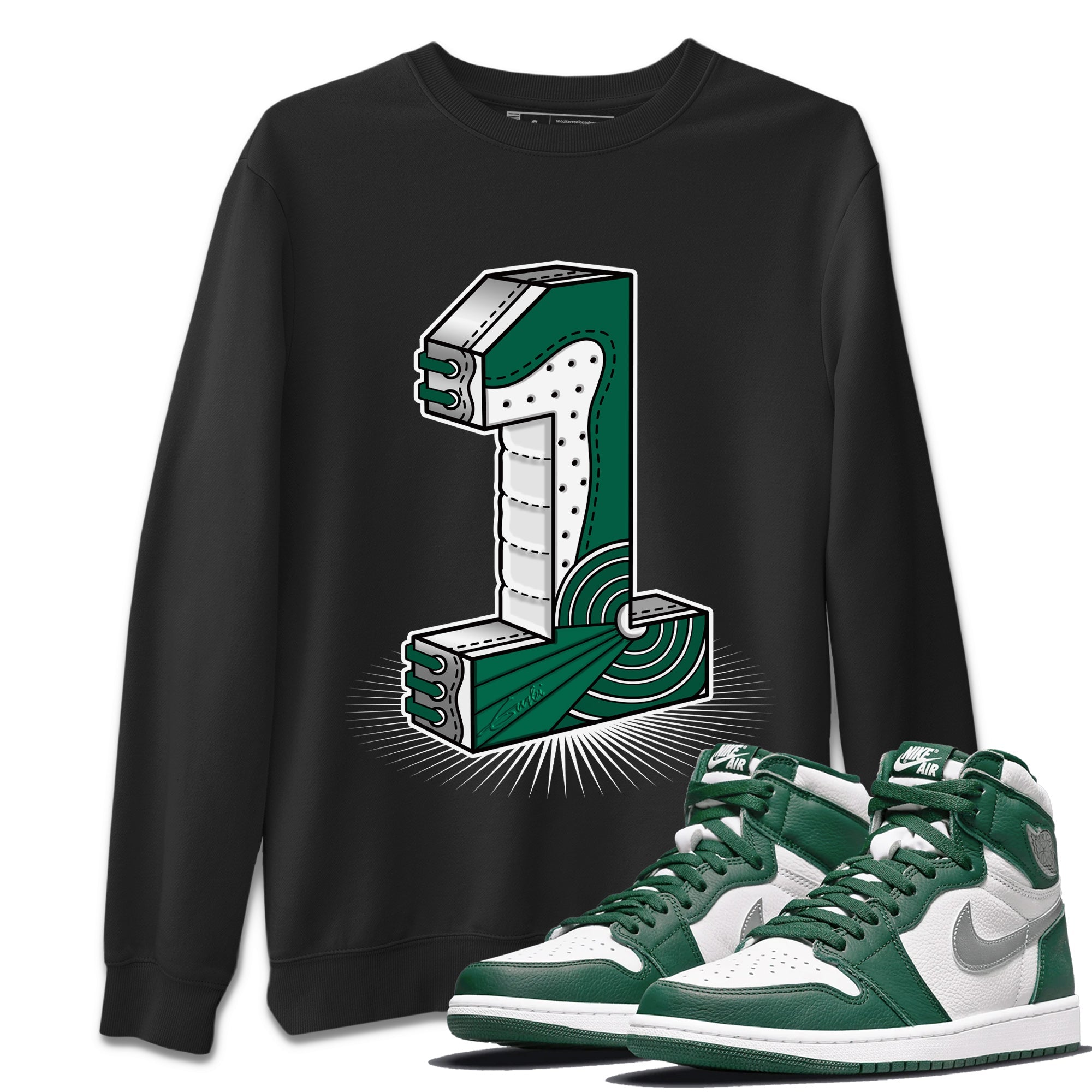 One Statue Unisex Tops - Air Jordan 1 Gorge Green