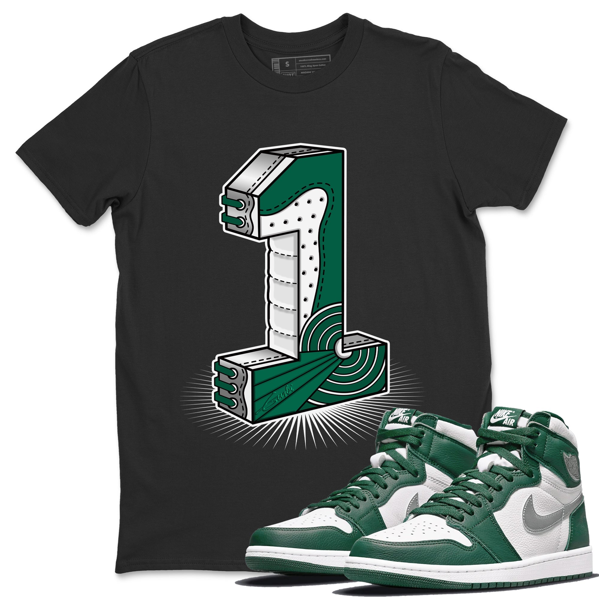 One Statue Unisex Tops - Air Jordan 1 Gorge Green