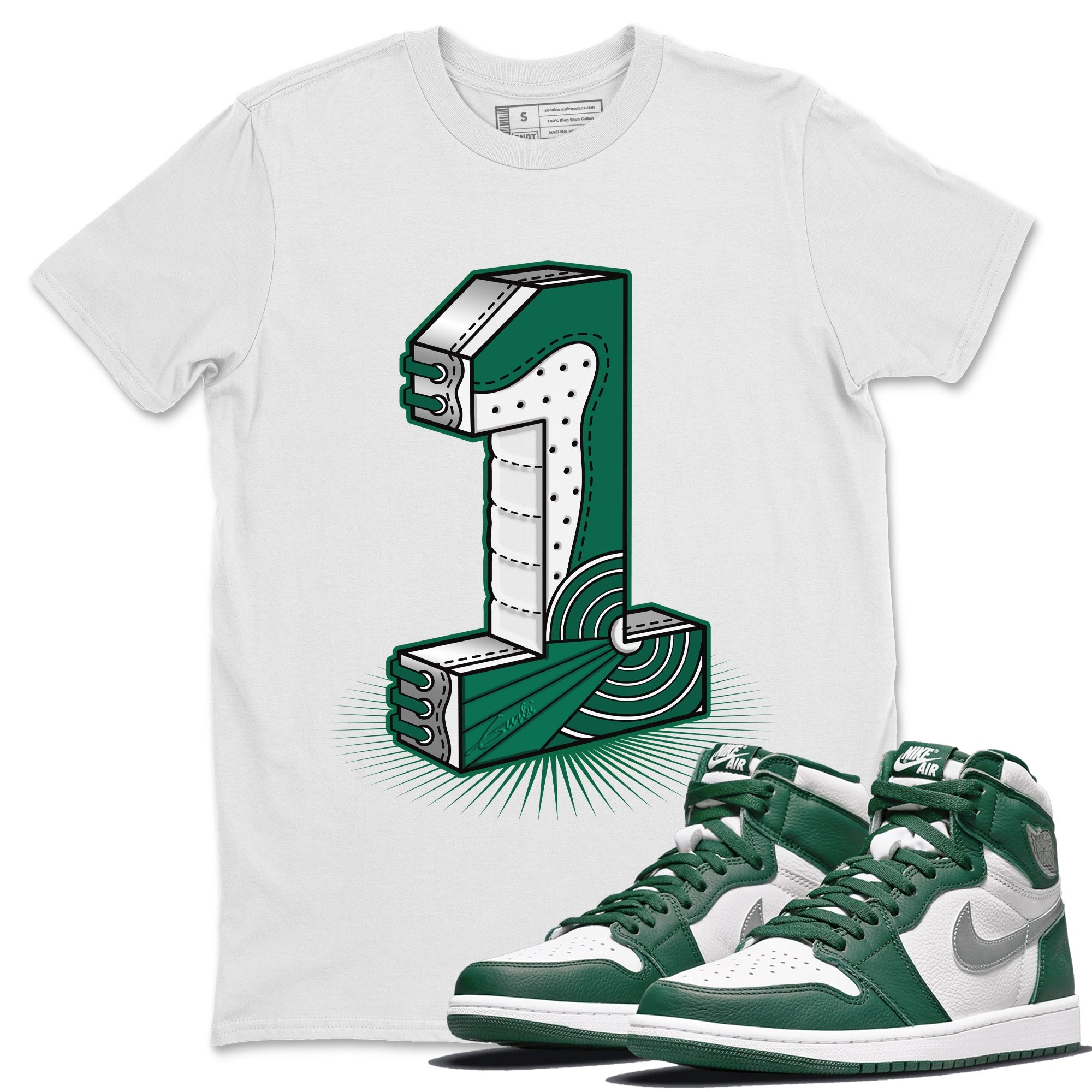One Statue Unisex Tops - Air Jordan 1 Gorge Green