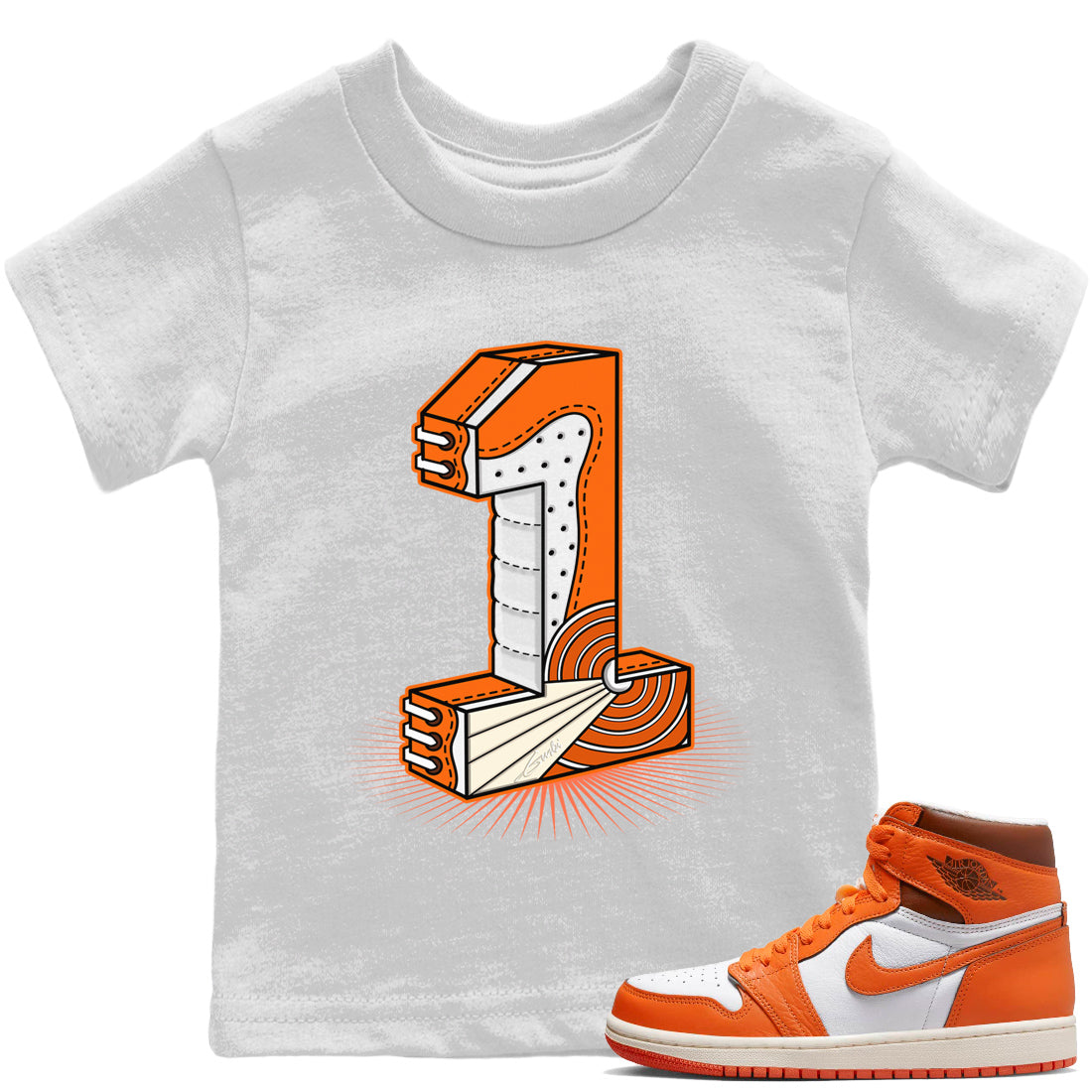 One Statue Kids Tops - Air Jordan 1 Starfish