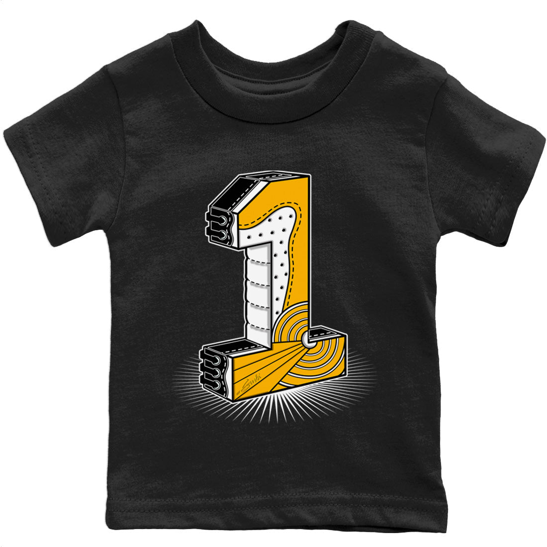 One Statue Kids Tops - Air Jordan 1 Yellow Toe