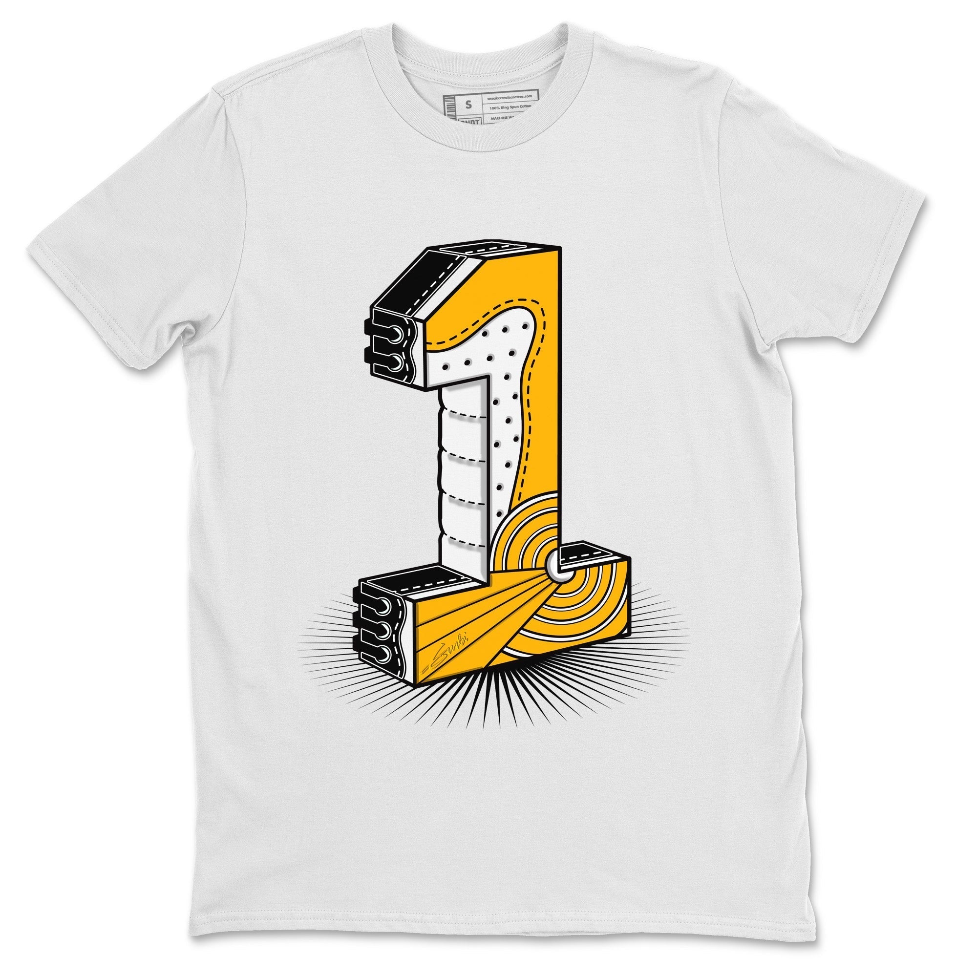 One Statue Unisex Tops - Air Jordan 1 Yellow Toe