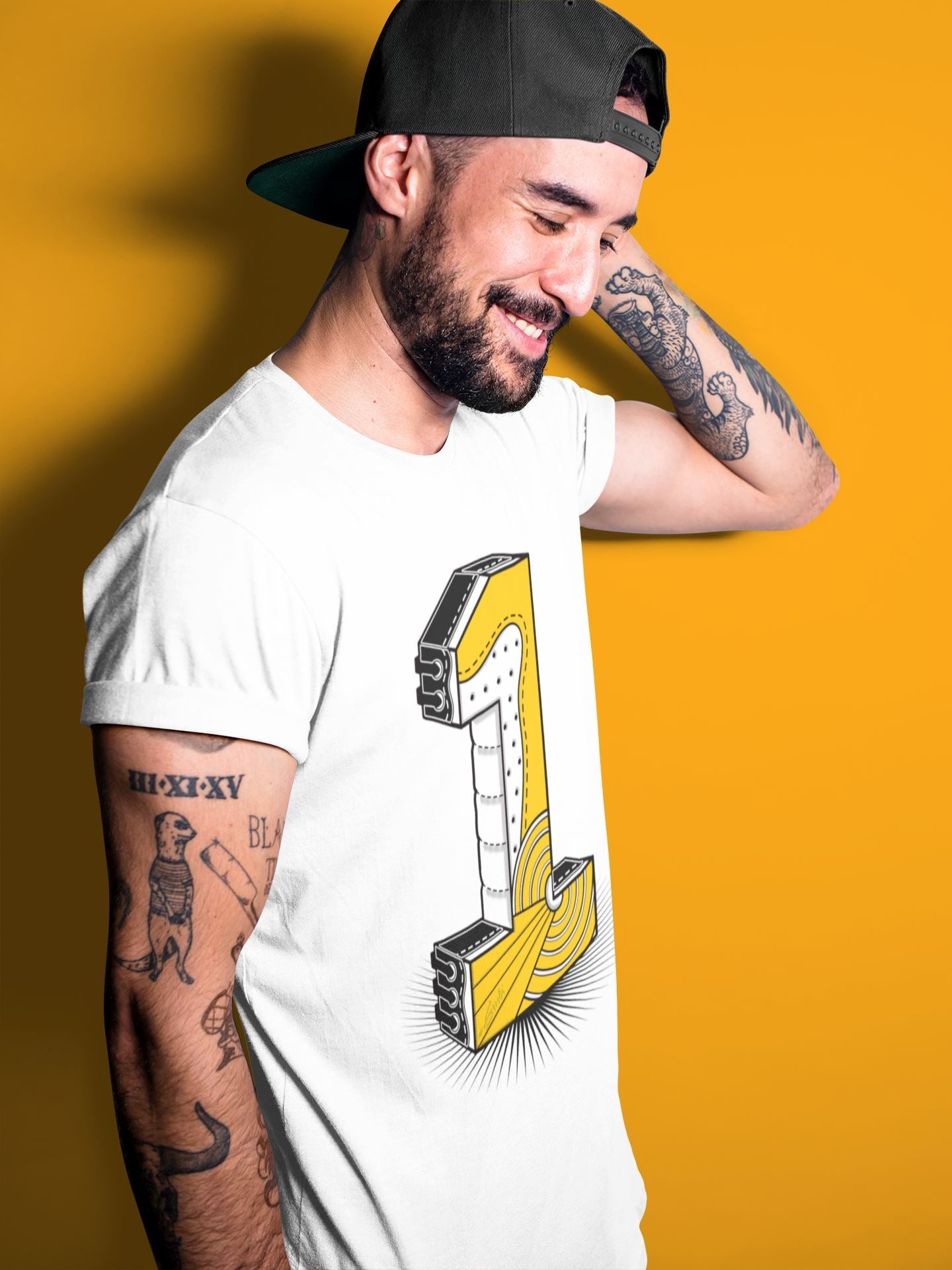 One Statue Unisex Tops - Air Jordan 1 Yellow Toe