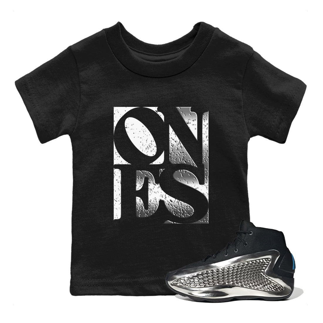 Ones snkmatch Tees Kids - AE 1 Silver Metallic