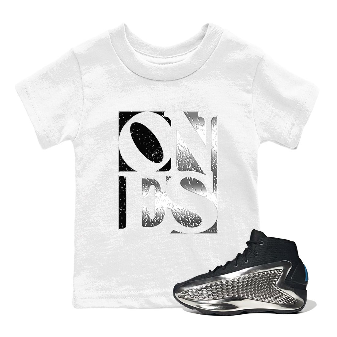 Ones snkmatch Tees Kids - AE 1 Silver Metallic