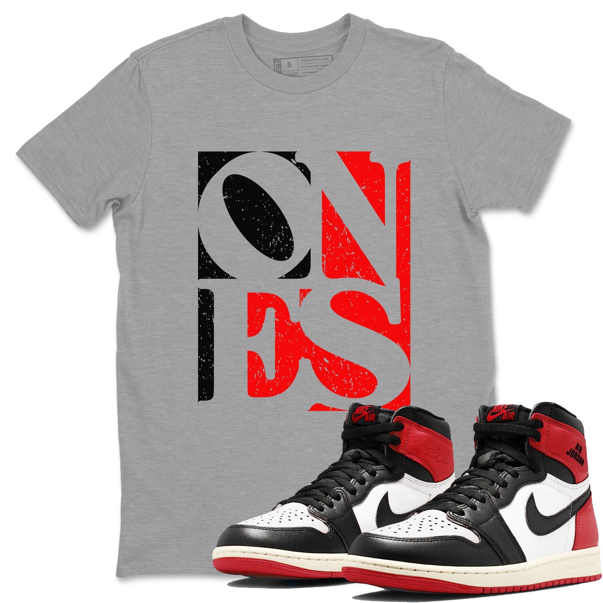 Ones snkmatch Tees - Air Jordan 1 Black Toe Reimagined