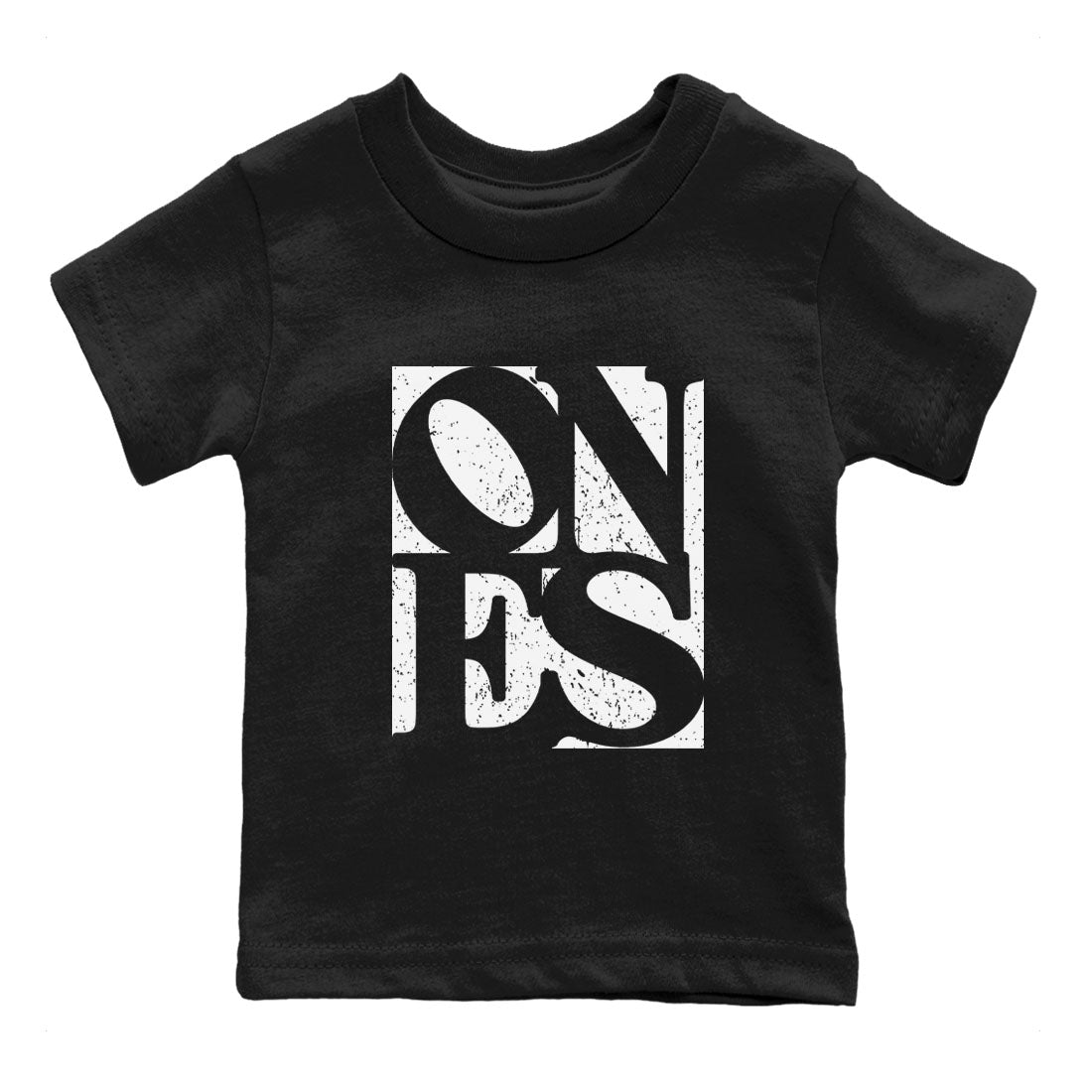 Ones snkmatch Tees Kids - Air Jordan 1 Black White
