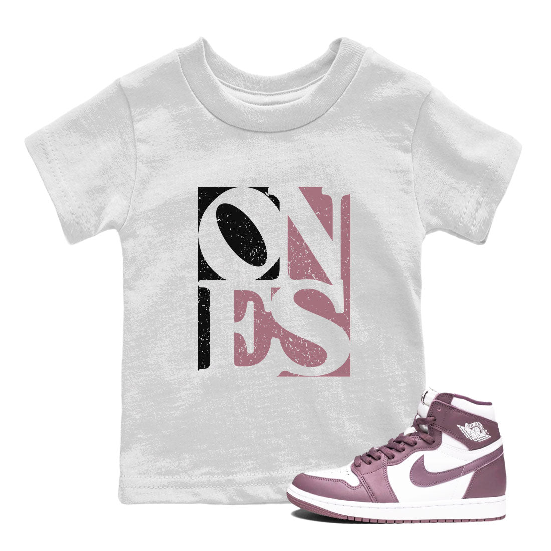 Ones snkmatch Tee Kids - Air Jordan 1 Mauve