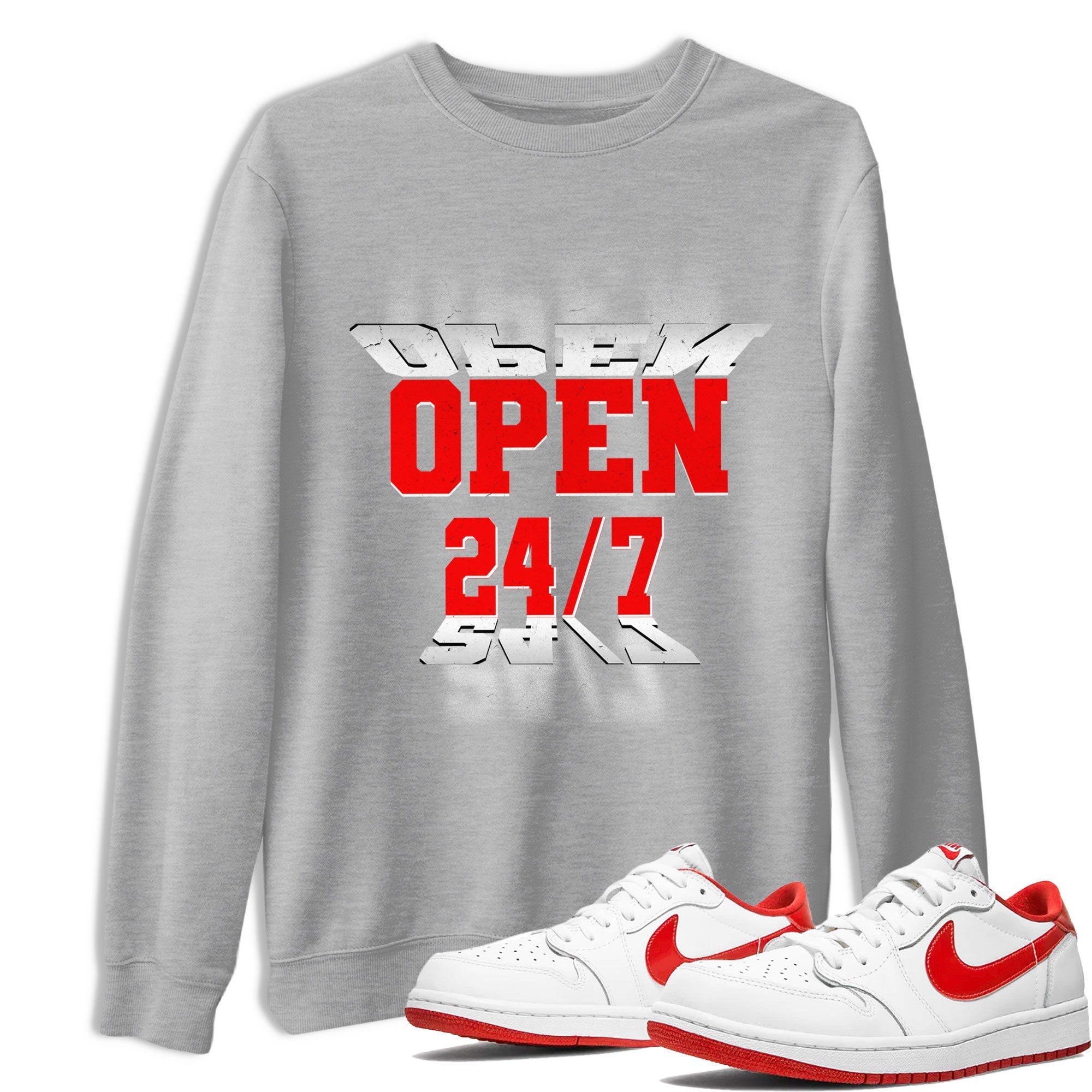 Open 24 7 snkmatch Tee - Air Jordan 1 University Red