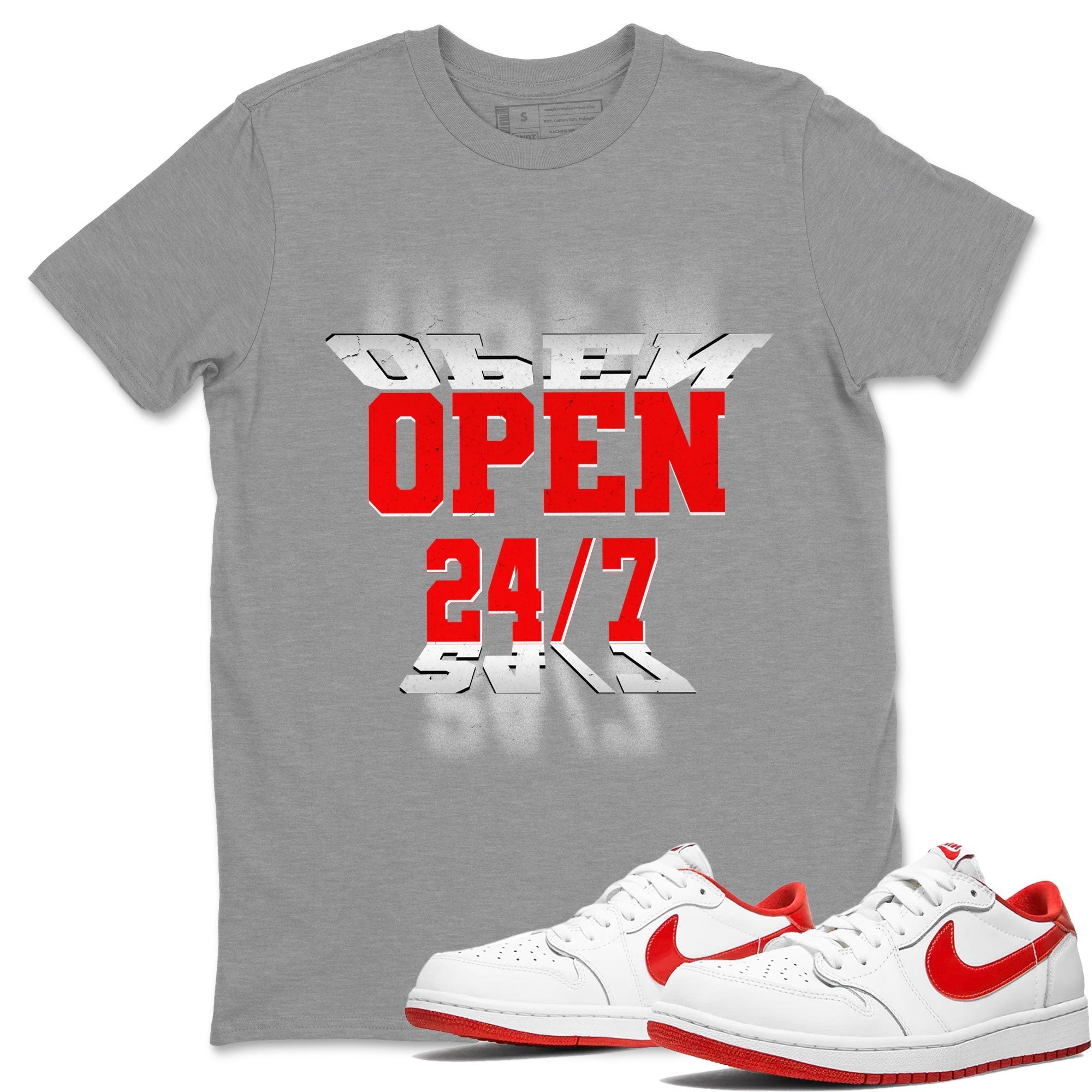 Open 24 7 snkmatch Tee - Air Jordan 1 University Red