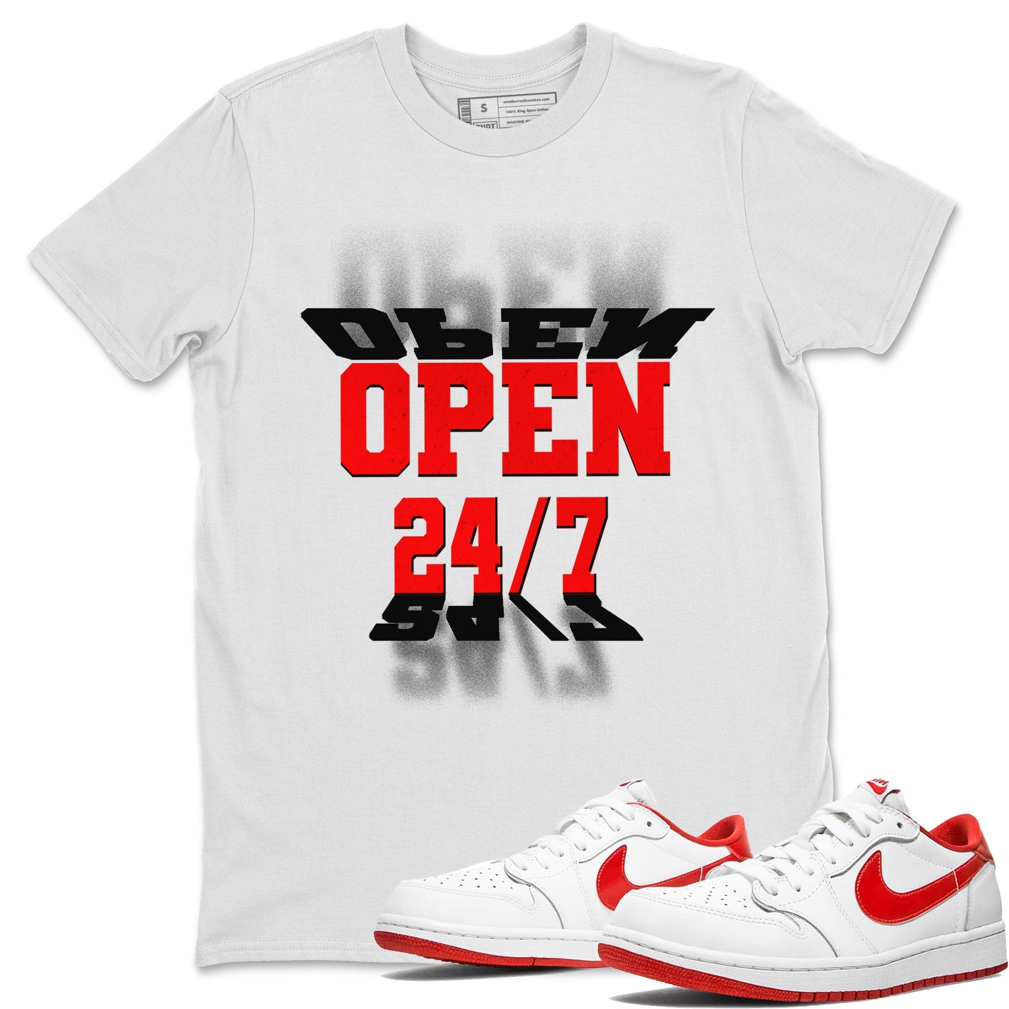 Open 24 7 snkmatch Tee - Air Jordan 1 University Red