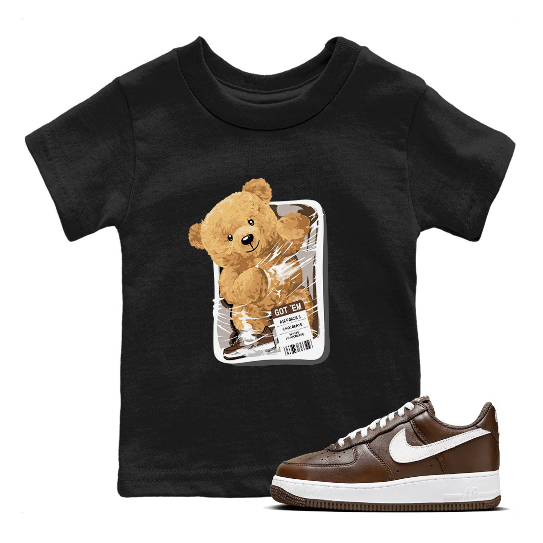 Packaged Bear snkmatch Tee Kids - Air Force 1 Chocolate