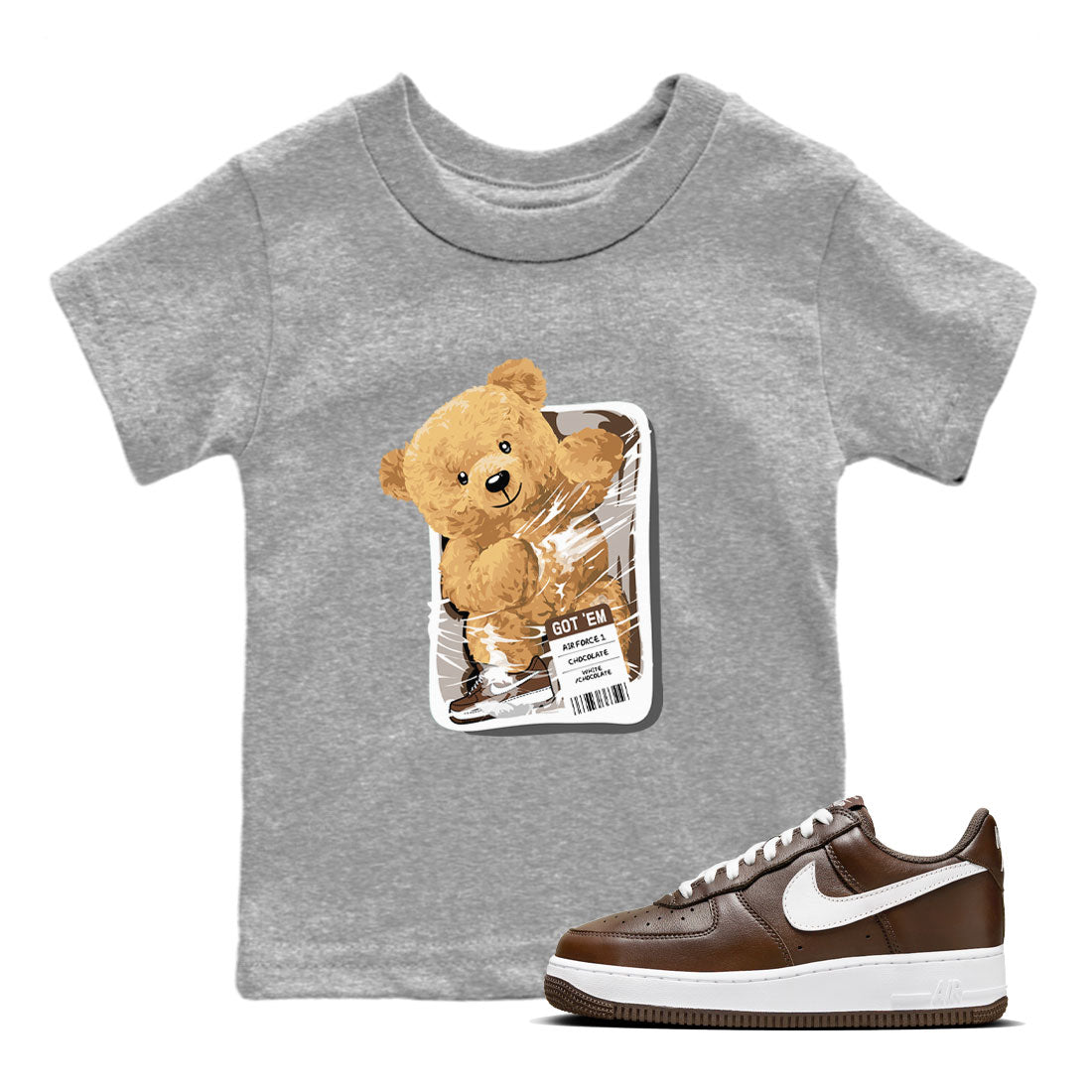 Packaged Bear snkmatch Tee Kids - Air Force 1 Chocolate