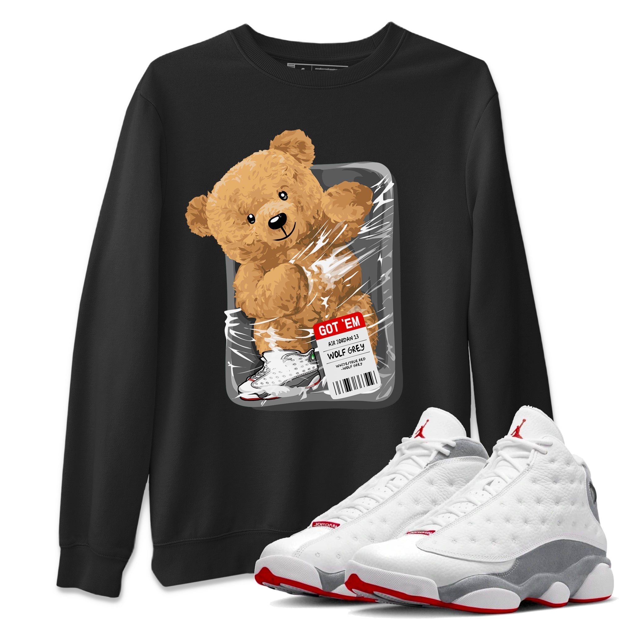 Packaged Bear Unisex Tops - Air Jordan 13 Wolf Grey