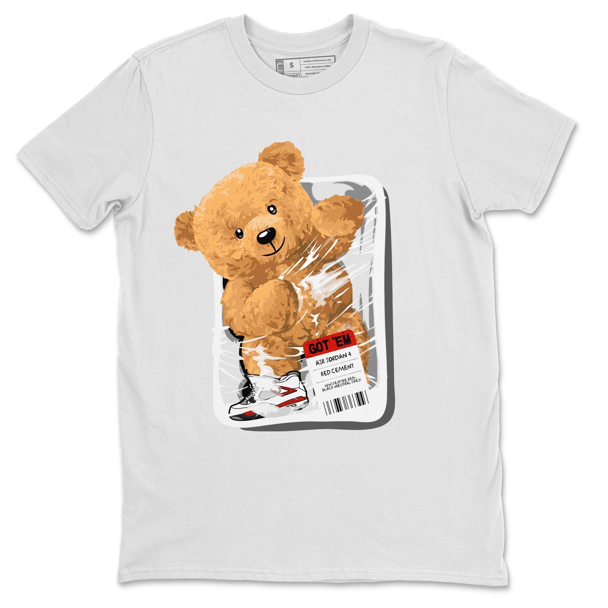 Packaged Bear Unisex Tops - Air Jordan 4 Red Cement