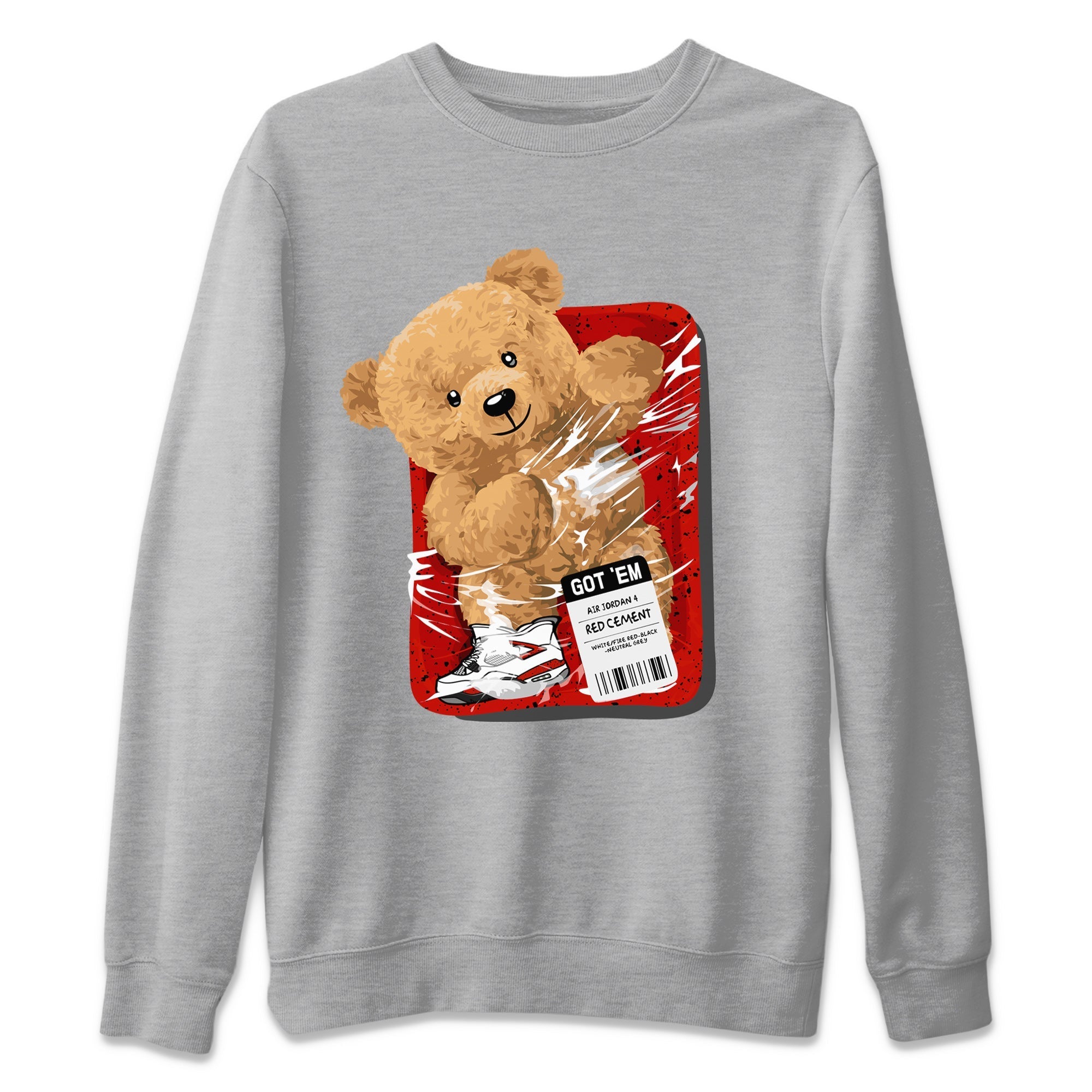 Packaged Bear Unisex Tops - Air Jordan 4 Red Cement