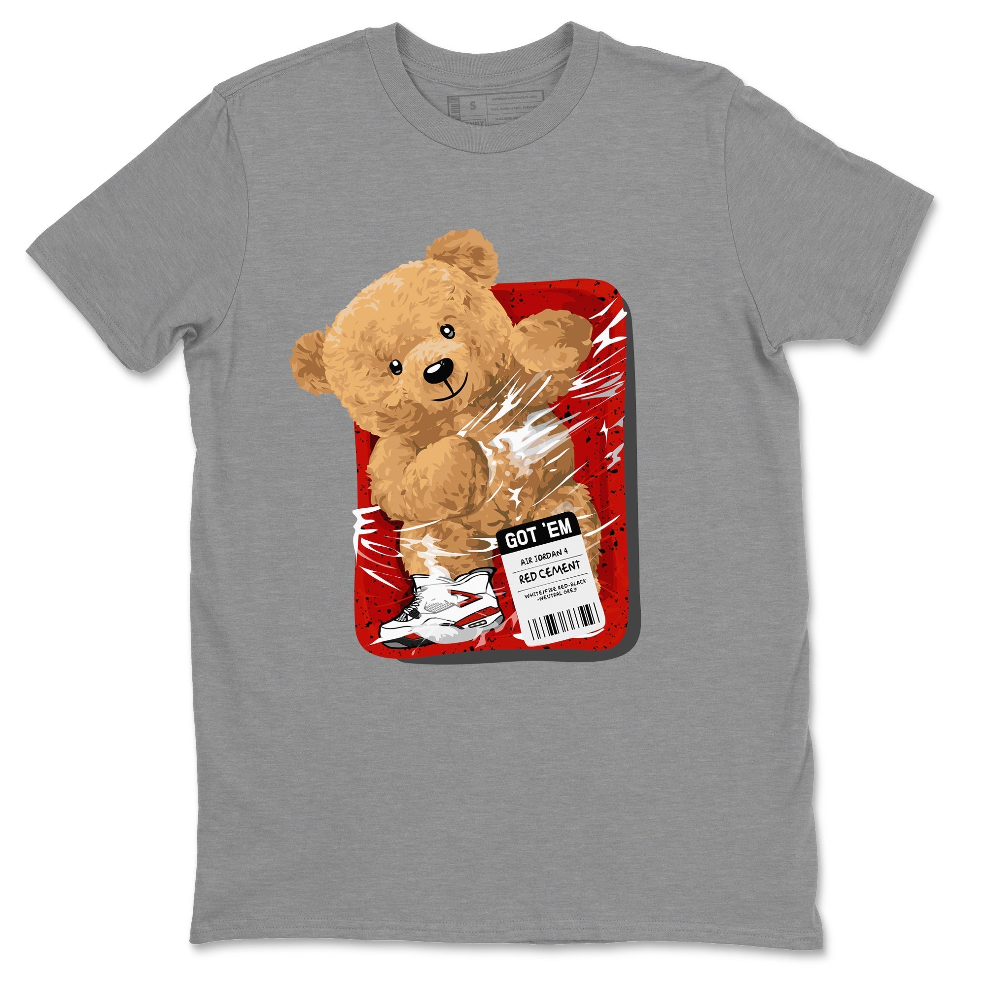 Packaged Bear Unisex Tops - Air Jordan 4 Red Cement