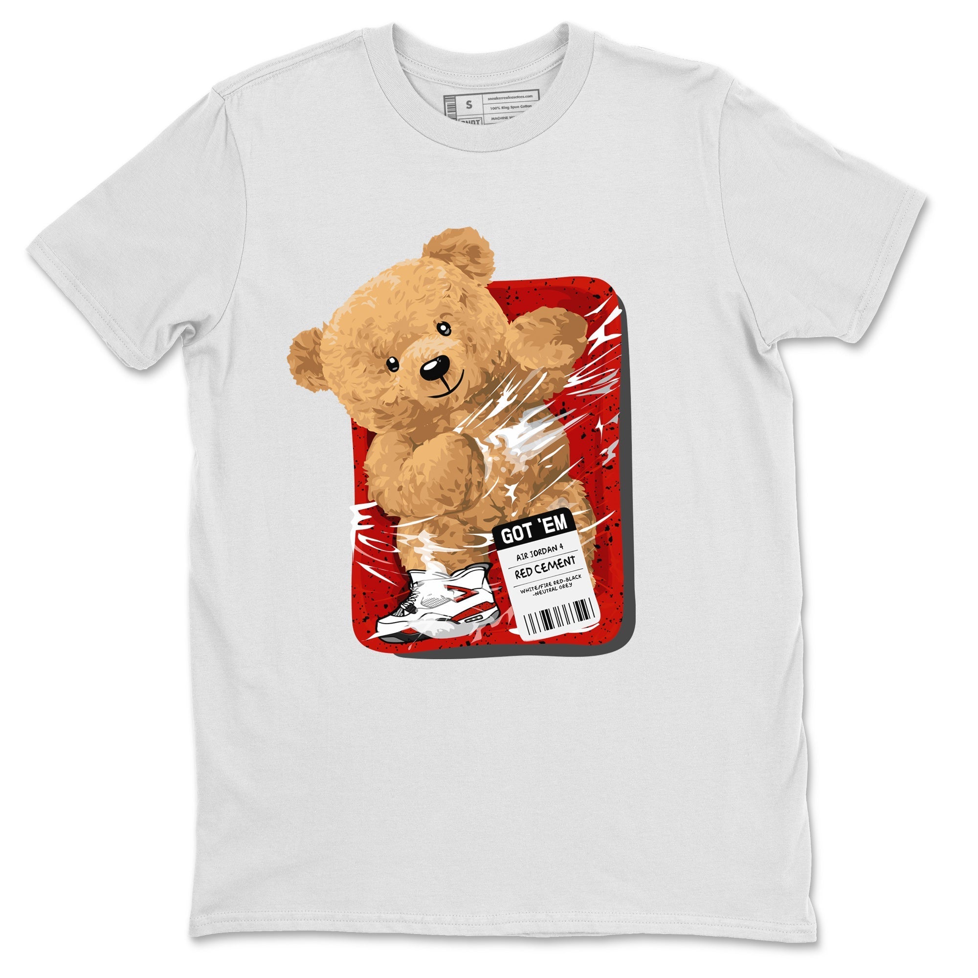 Packaged Bear Unisex Tops - Air Jordan 4 Red Cement
