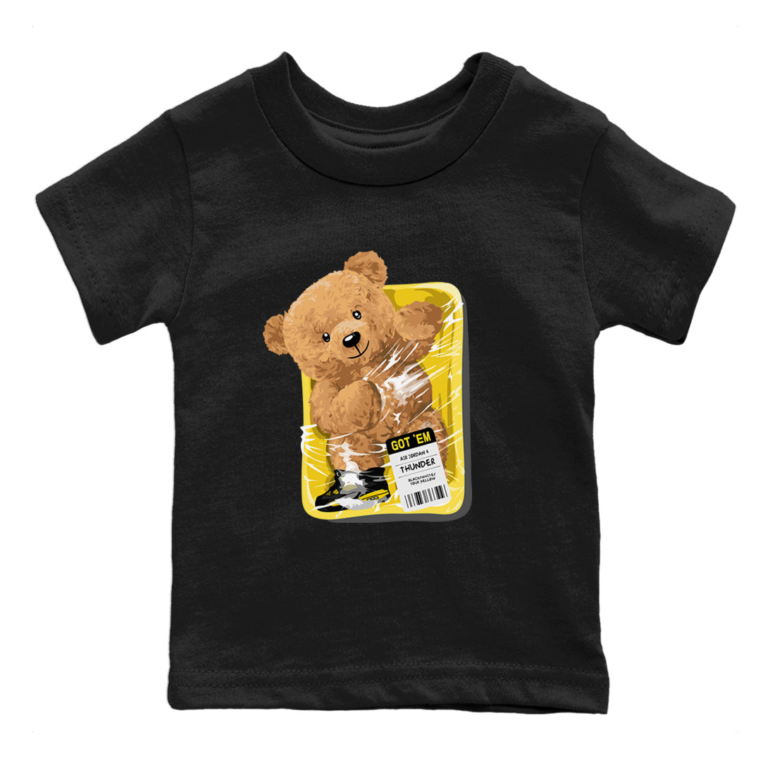 Packaged Bear Kids Tops - Air Jordan 4 Thunder