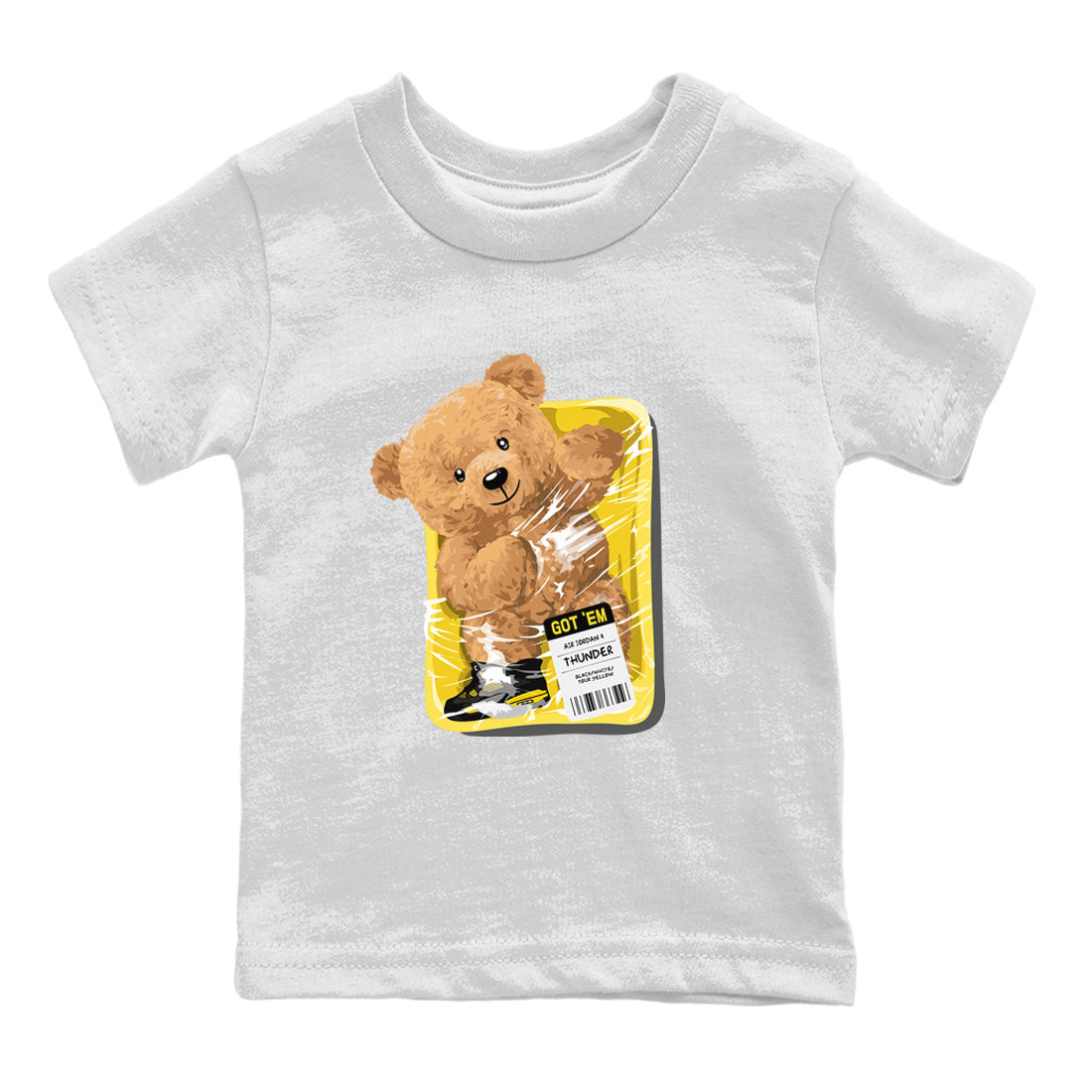 Packaged Bear Kids Tops - Air Jordan 4 Thunder