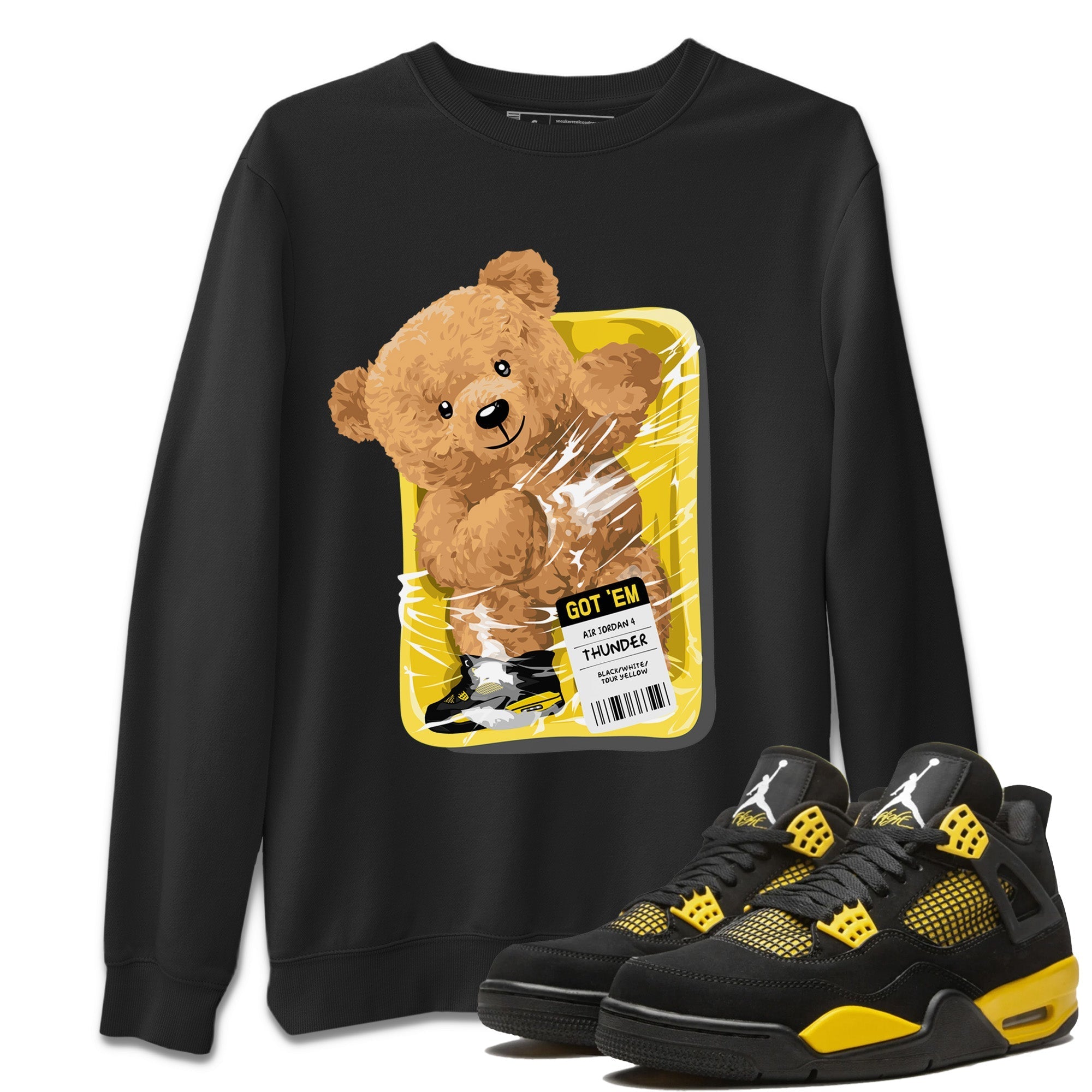 Packaged Bear Unisex Tops - Air Jordan 4 Thunder