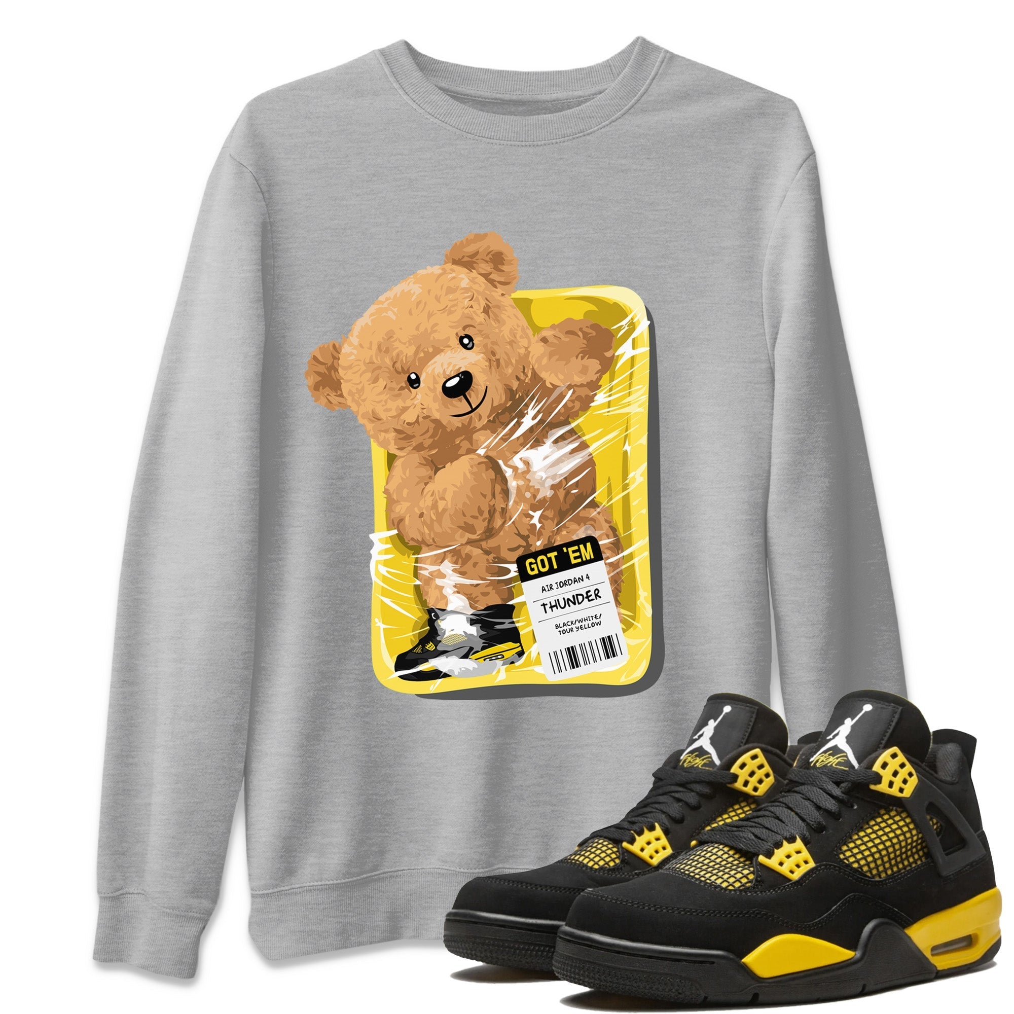 Packaged Bear Unisex Tops - Air Jordan 4 Thunder
