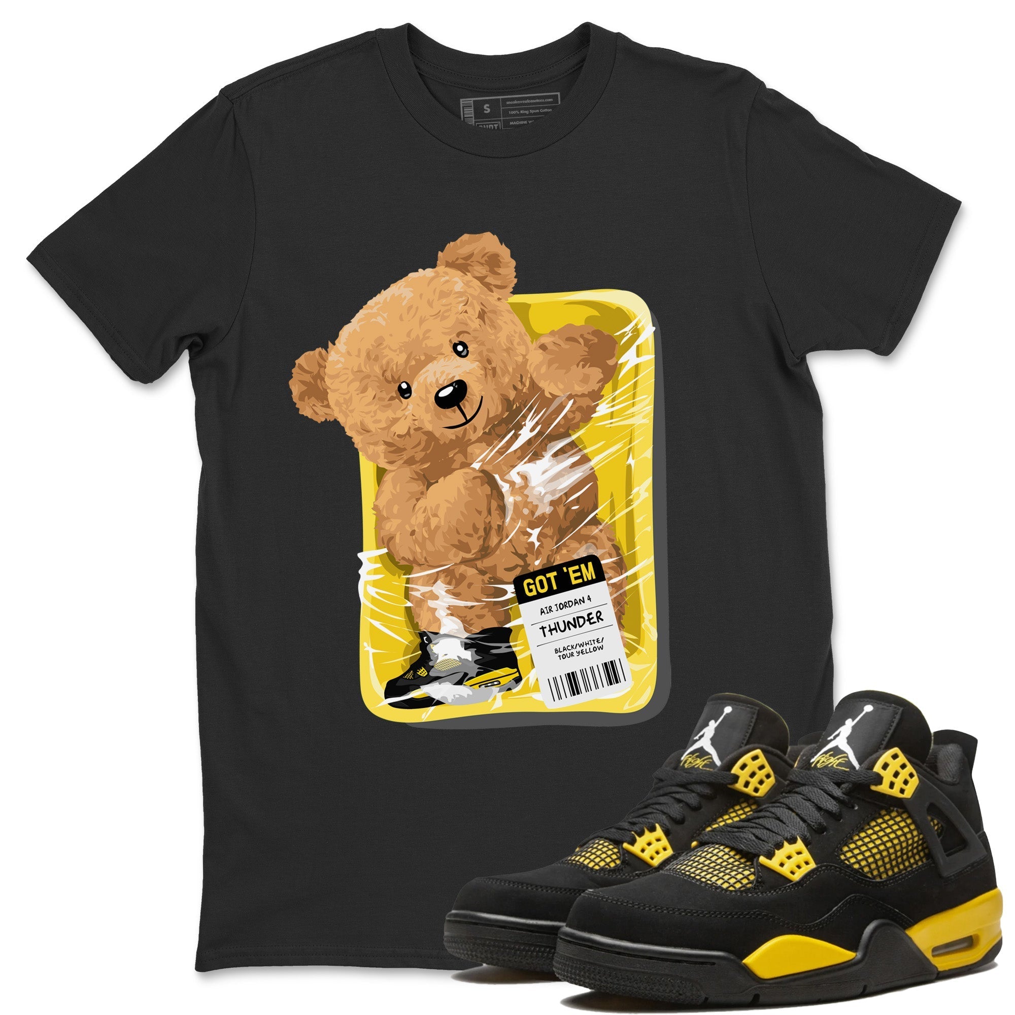 Packaged Bear Unisex Tops - Air Jordan 4 Thunder